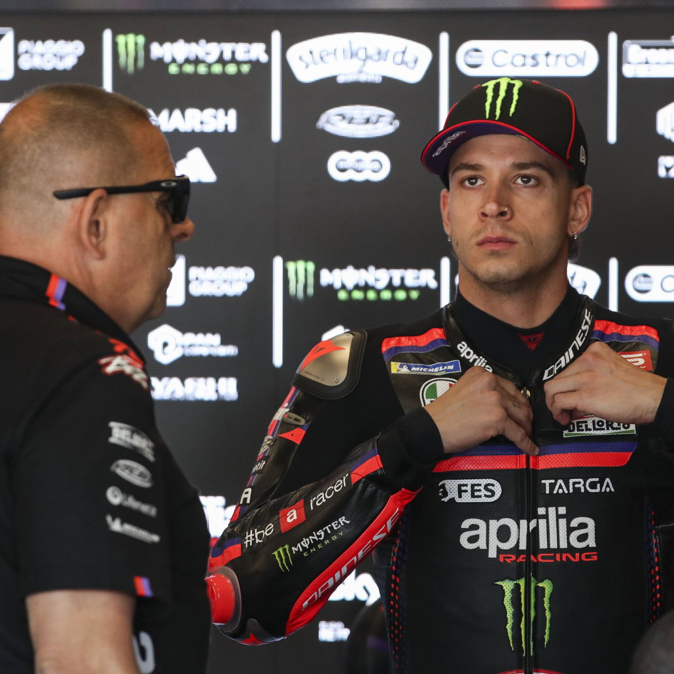 Marco Bezzecchi, 2026 MotoGP Czech Grand Prix, pit box. Credit: Gold and Goose.