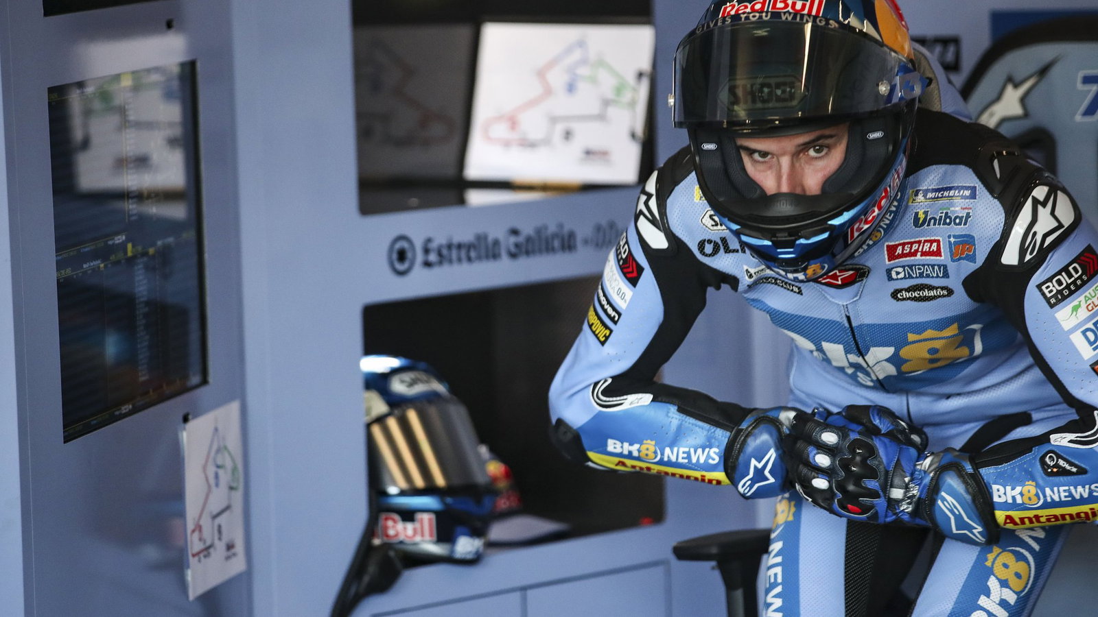 Alex Marquez, 2026 MotoGP Czech Grand Prix, leaving pit box. Credit: Gold and Goose.