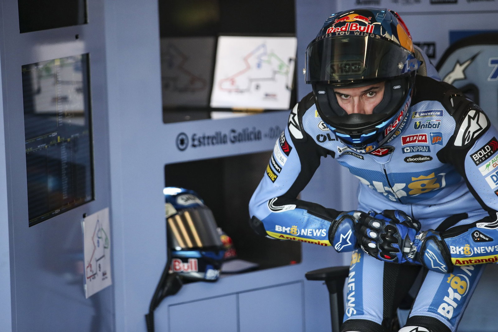 Alex Marquez, 2026 MotoGP Czech Grand Prix, leaving pit box. Credit: Gold and Goose.