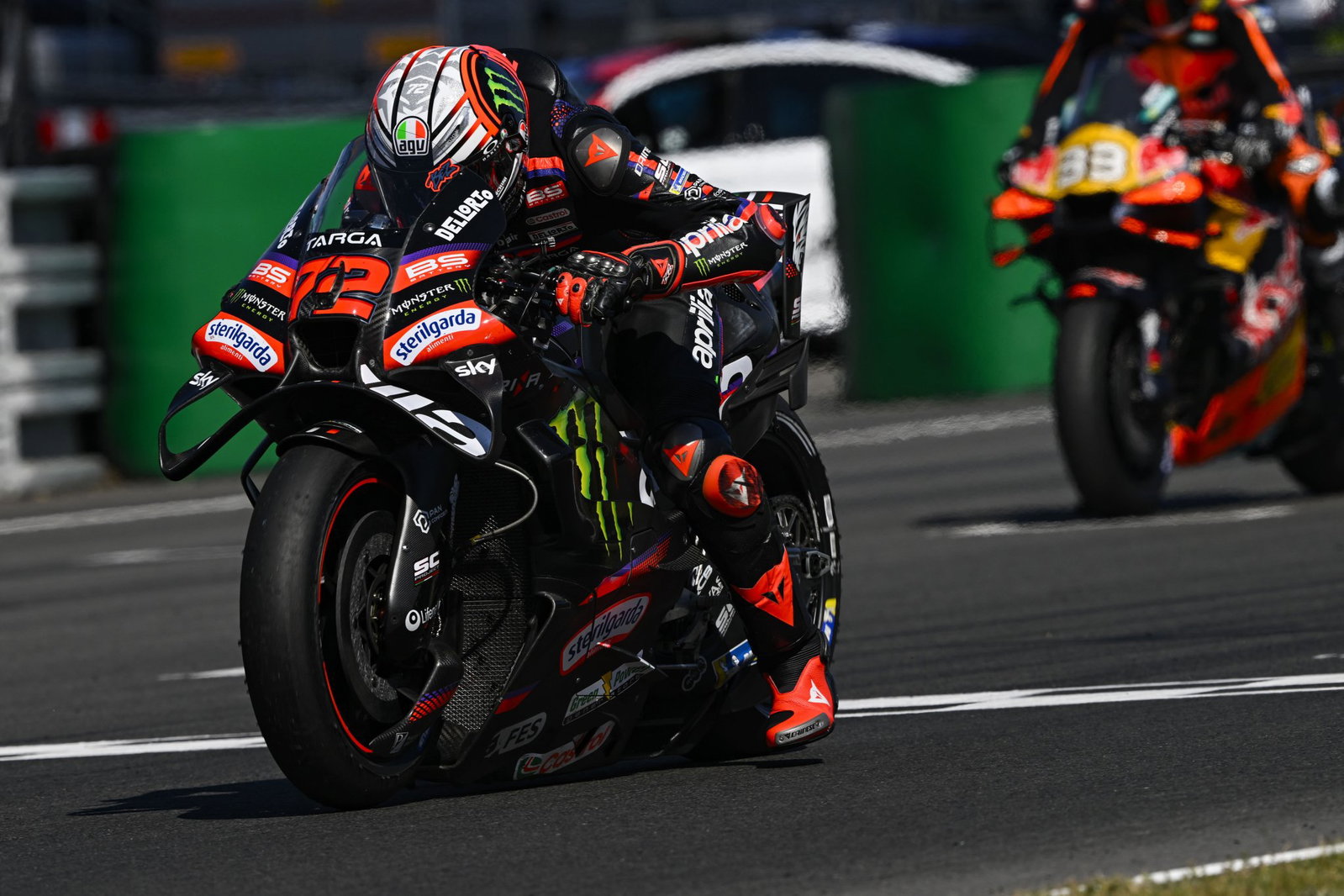 Marco Bezzecchi, 2026 MotoGP Czech Grand Prix, practice start. Credit: Gold and Goose.