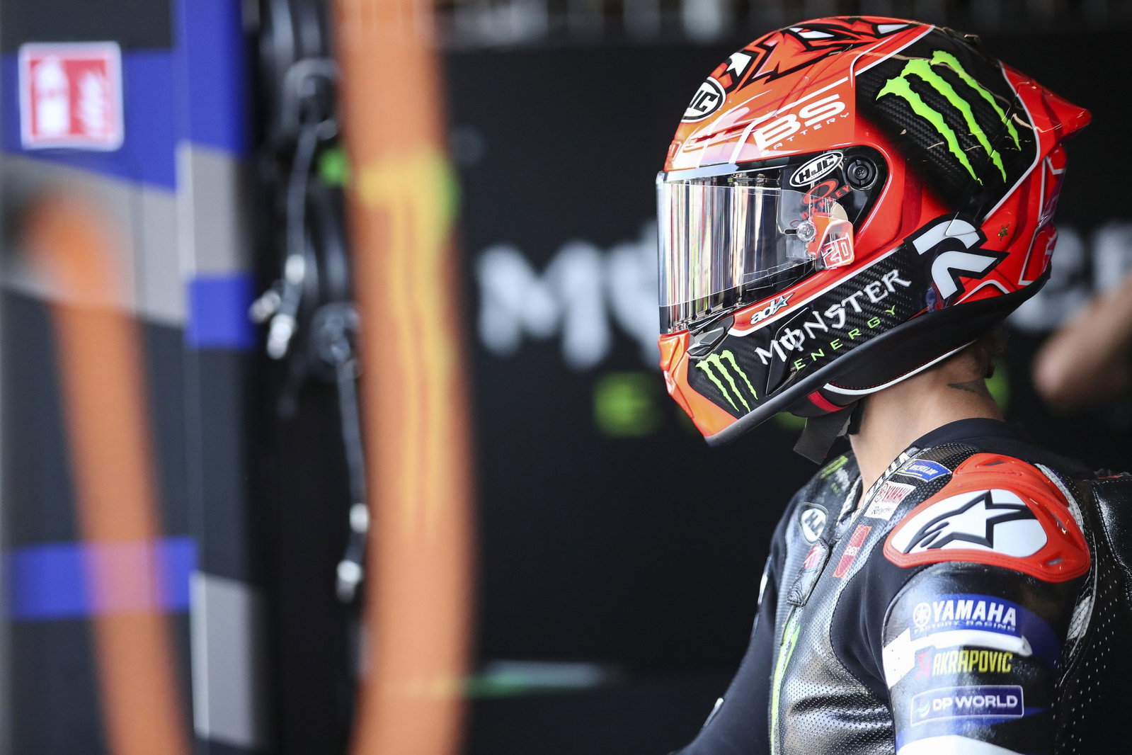 Fabio Quartararo, 2026 MotoGP Czech Grand Prix, leaving pit box. Credit: Gold and Goose.
