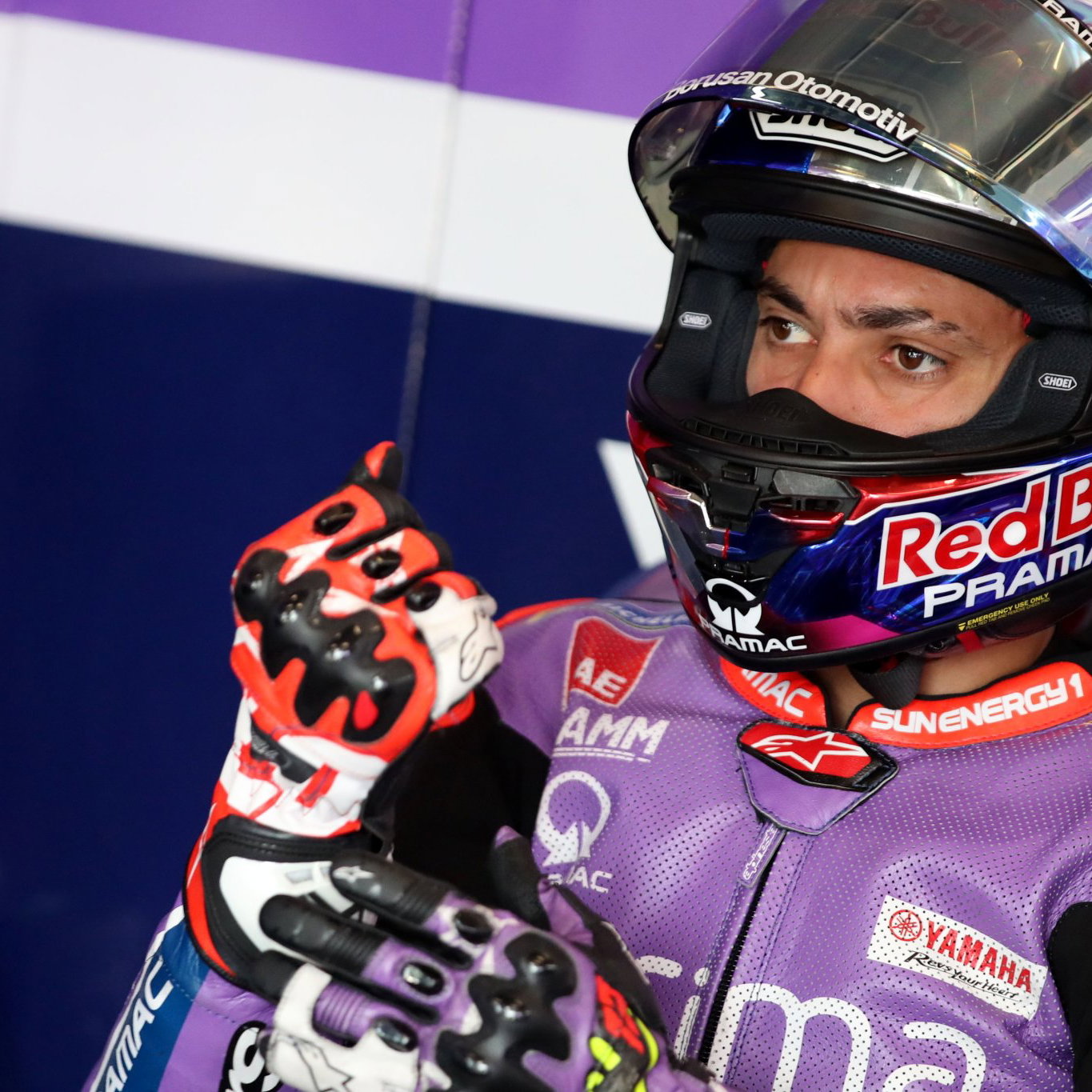 Toprak Razgatlioglu, 2026 MotoGP Czech Grand Prix, pit box. Credit: Gold and Goose.
