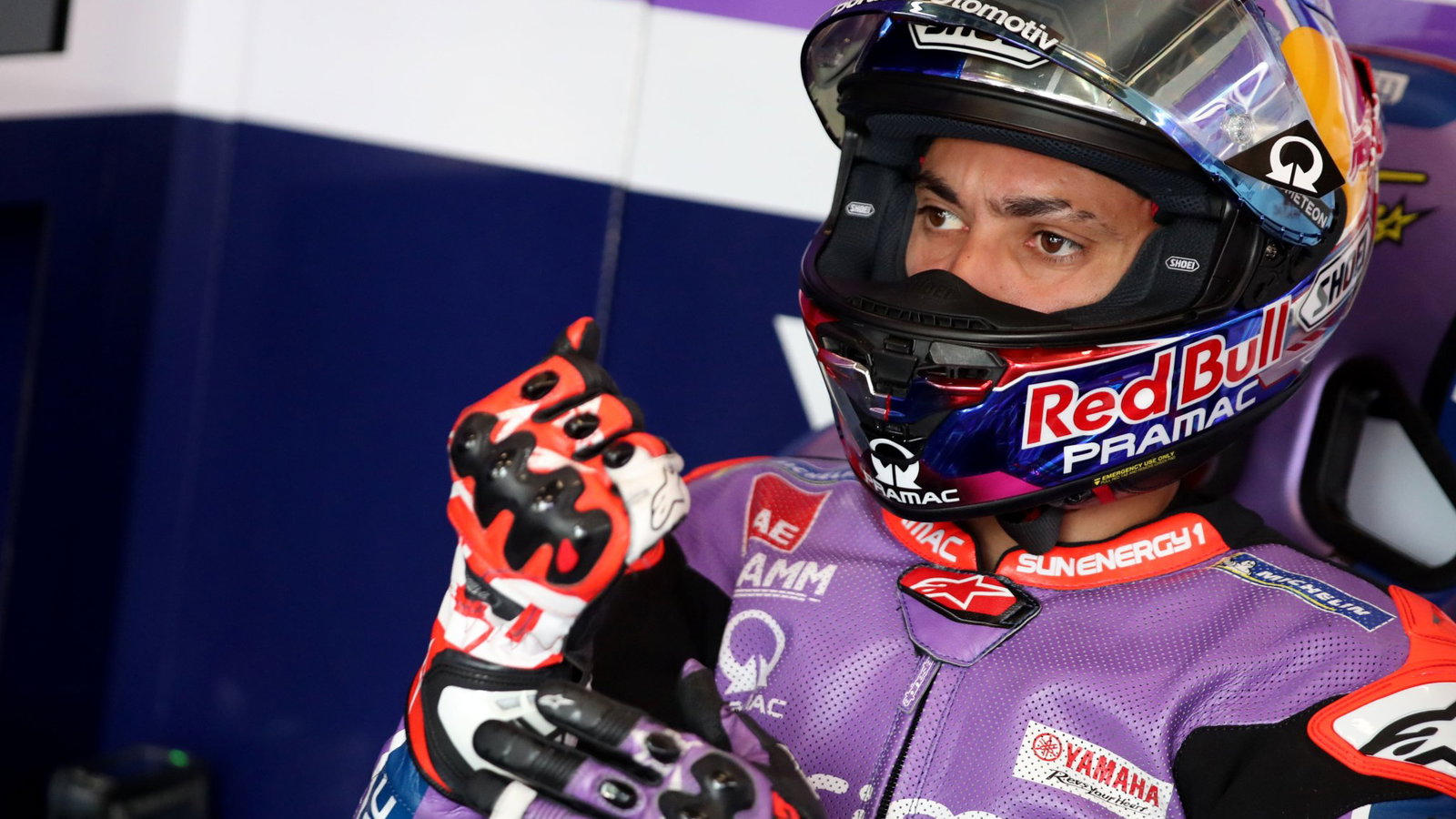Toprak Razgatlioglu, 2026 MotoGP Czech Grand Prix, pit box. Credit: Gold and Goose.