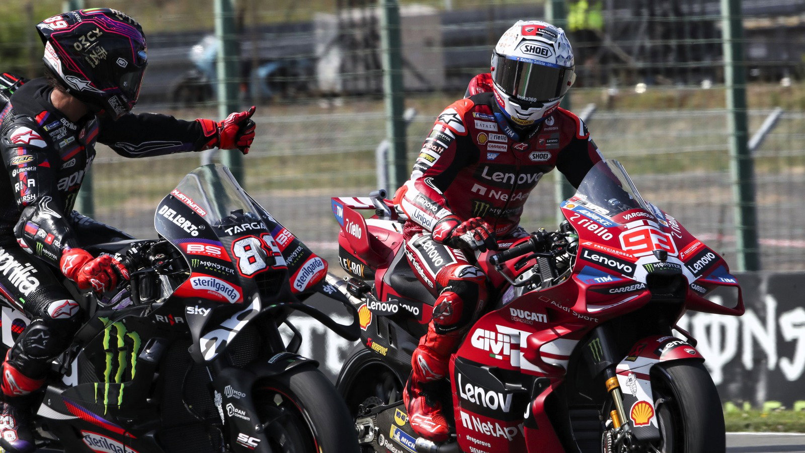 Jorge Martin, Marc Marquez, 2026 Brno MotoGP.
