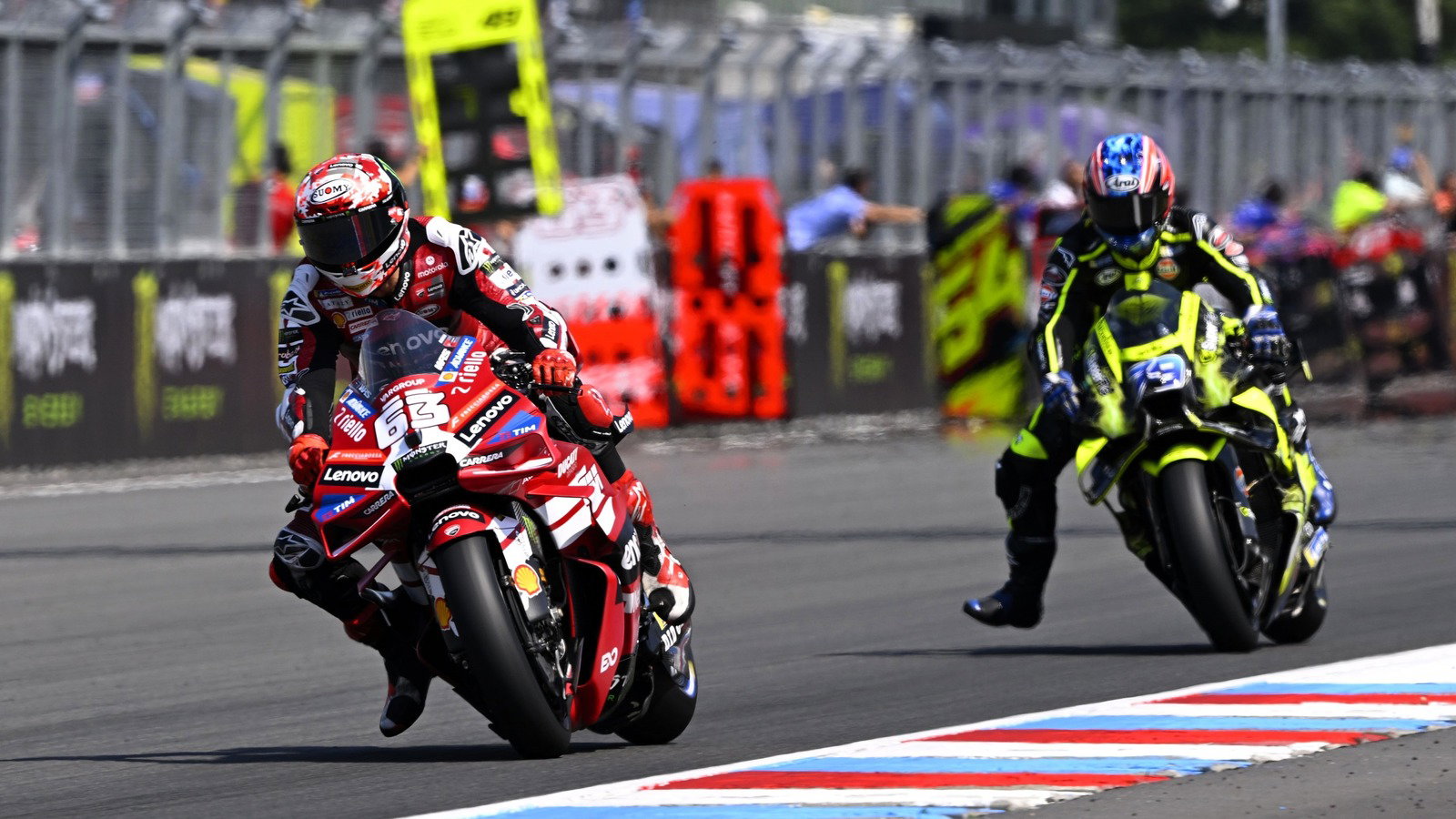 Pecco Bagnaia, Ai Ogura, Sprint, 2026 Brno MotoGP. 
