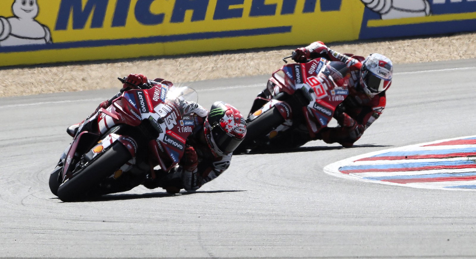 Bagnaia leads Marquez, 2026 Brno MotoGP. 