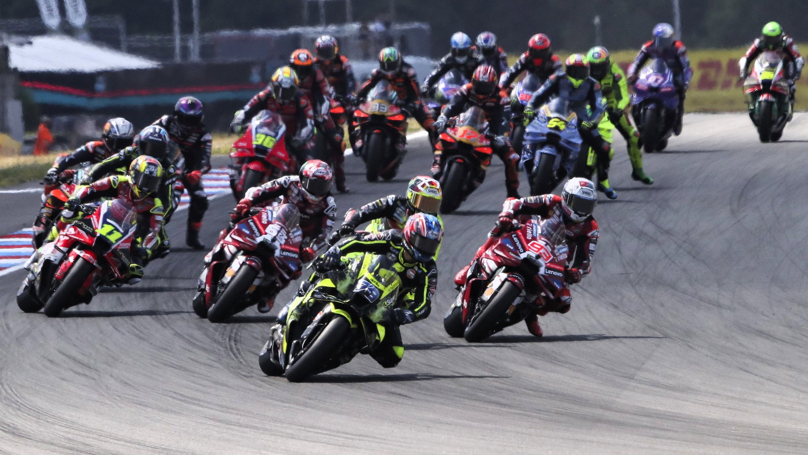 Ai Ogura leads, start, 2026 Brno MotoGP. 