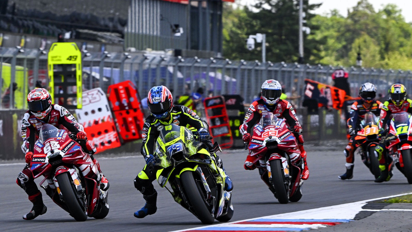 Bagnaia, Ogura, Marquez, 2026 Brno MotoGP.