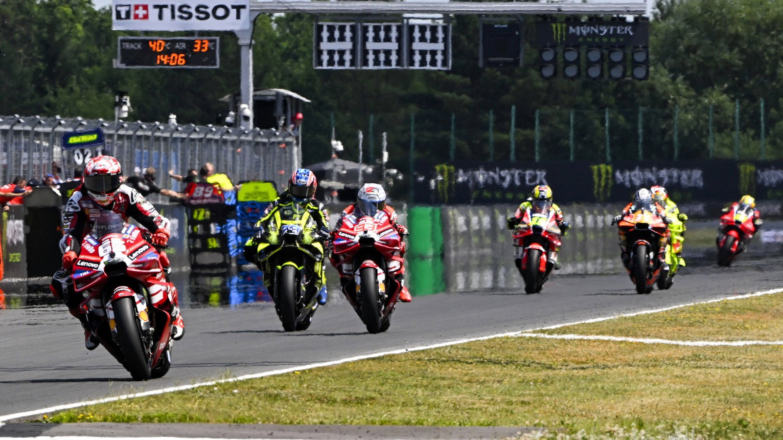 Pecco Bagnaia leads, 2026 Brno MotoGP.