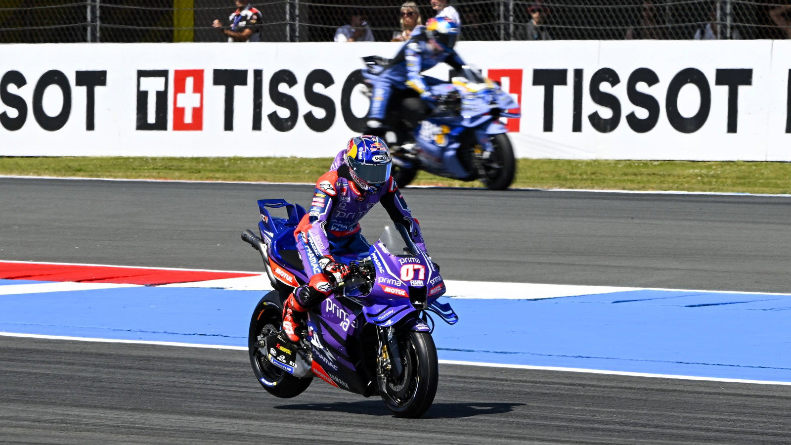 Razgatlioglu runs wide, 2026 Assen MotoGP. 