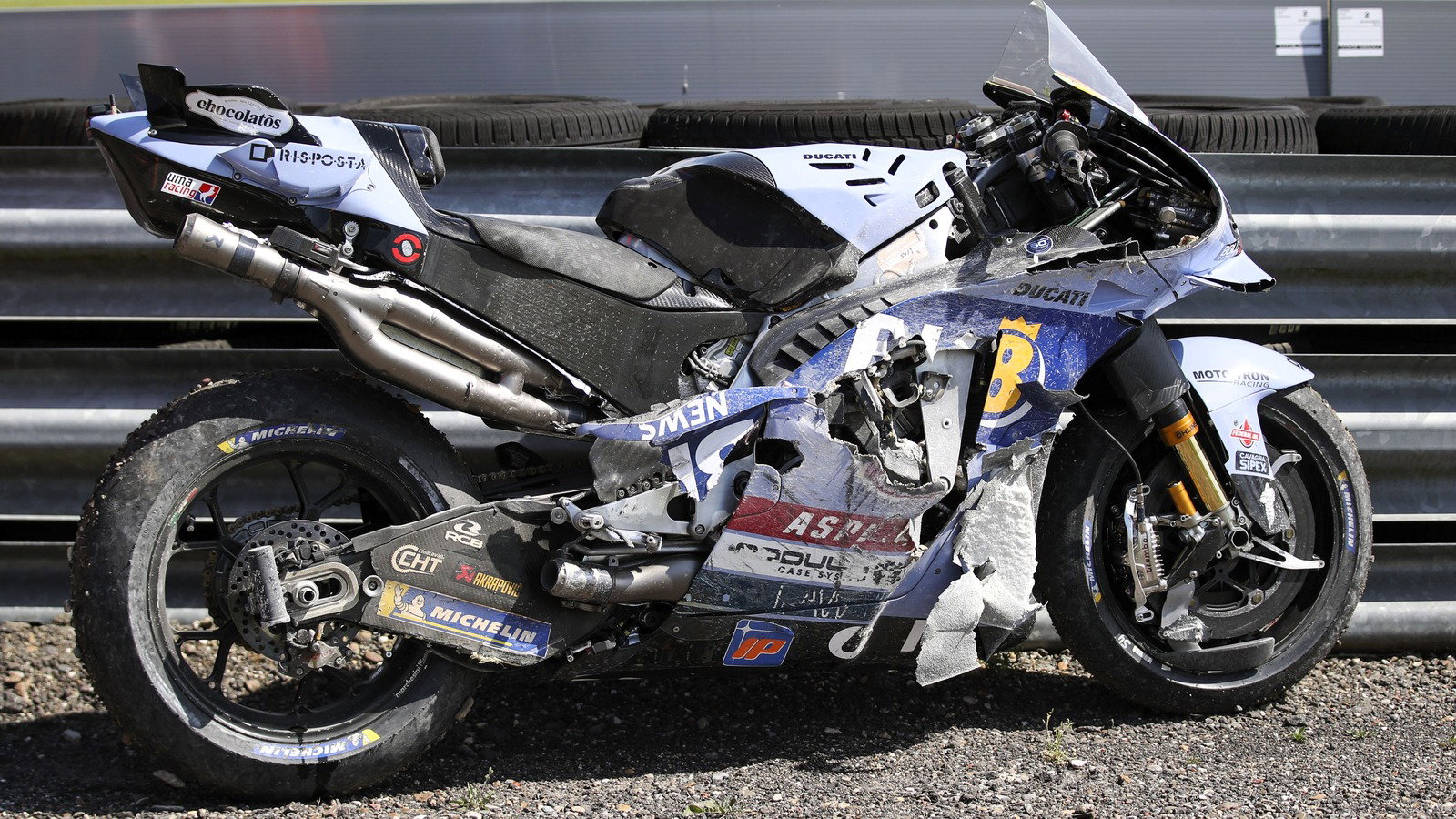 Alex Marquez, Friday practice crash, 2026 Assen MotoGP. 