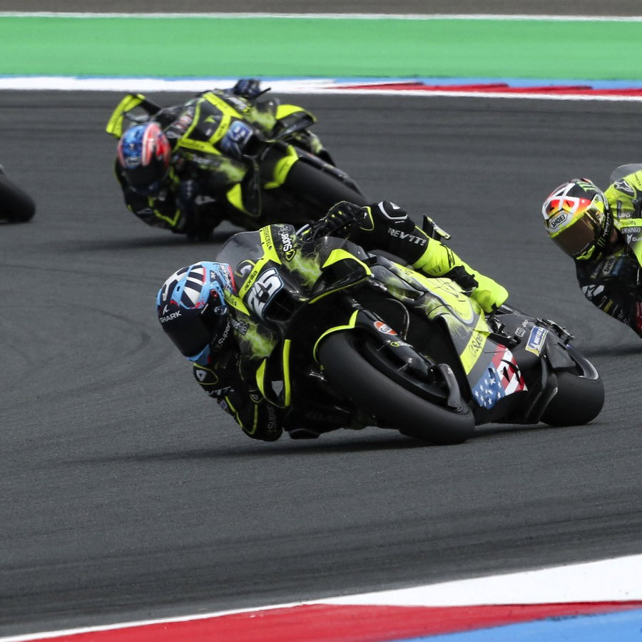 Fabio di Giannantonio vs Aprilias in 2026 Assen MotoGP Sprint.