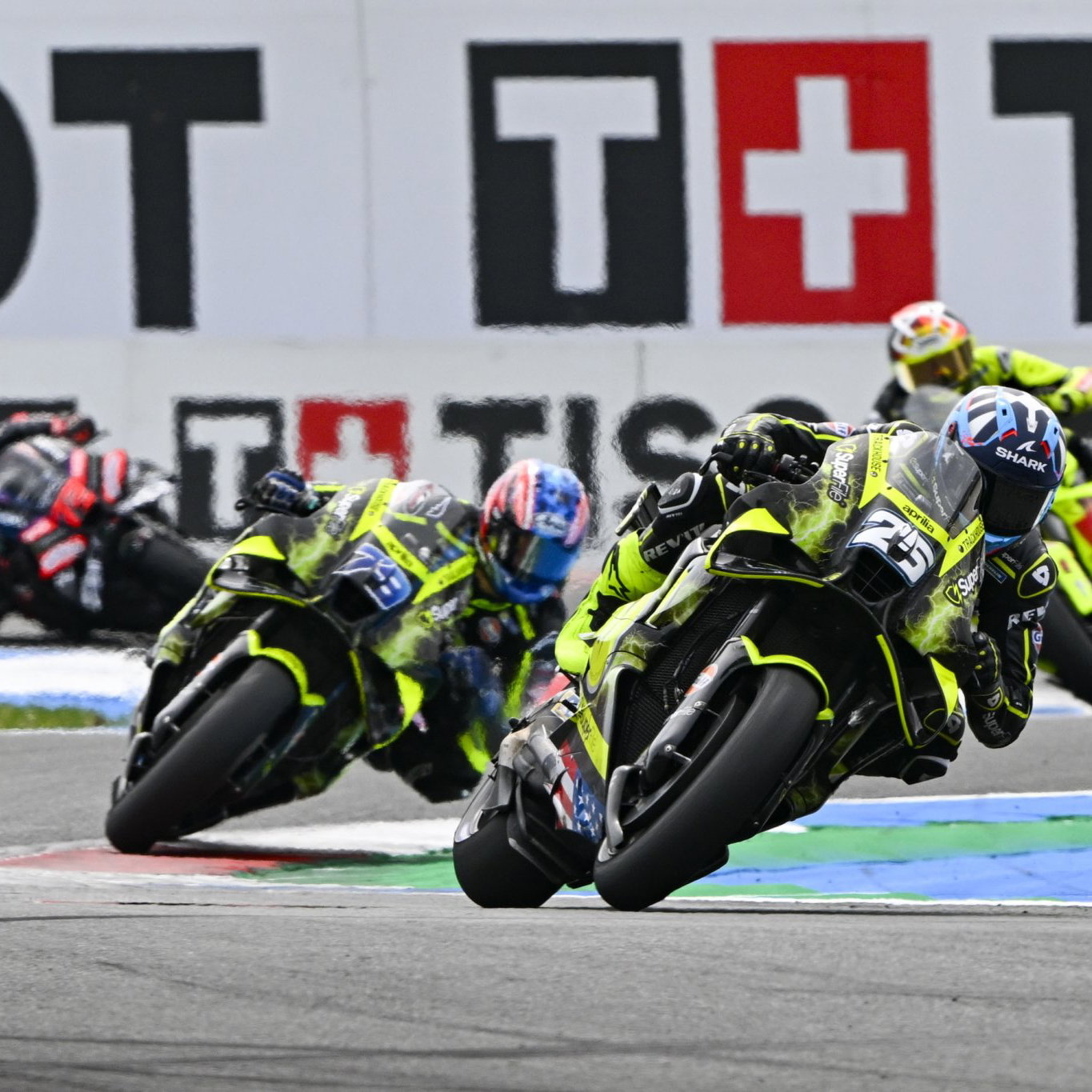 Raul Fernandez leads Ai Ogura, 2026 MotoGP Dutch Grand Prix, Sprint. Credit: Gold and Goose.