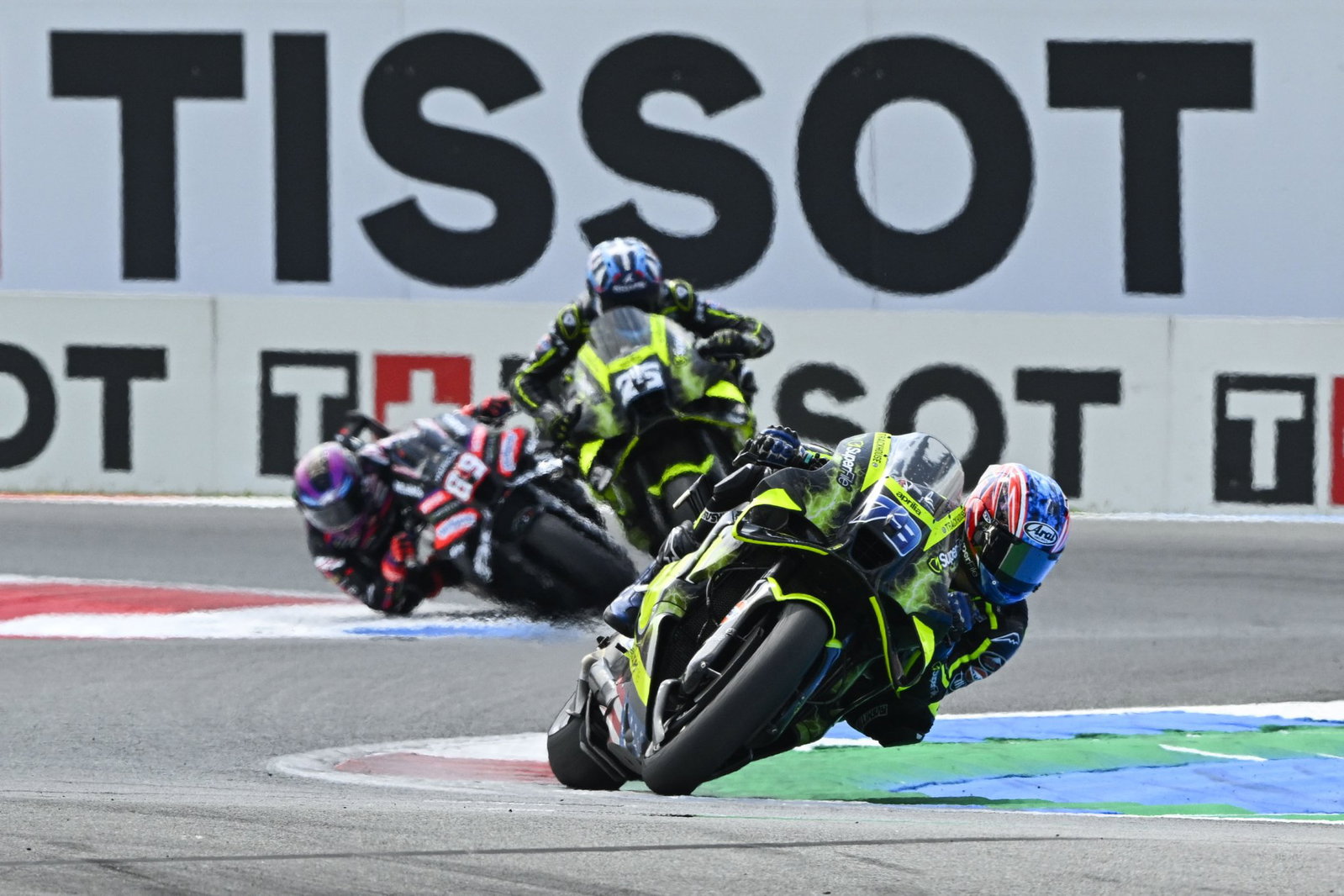 Ai Ogura leads Raul Fernandez, Jorge Martin, 2026 MotoGP Dutch Grand Prix. Credit: Gold and Goose.