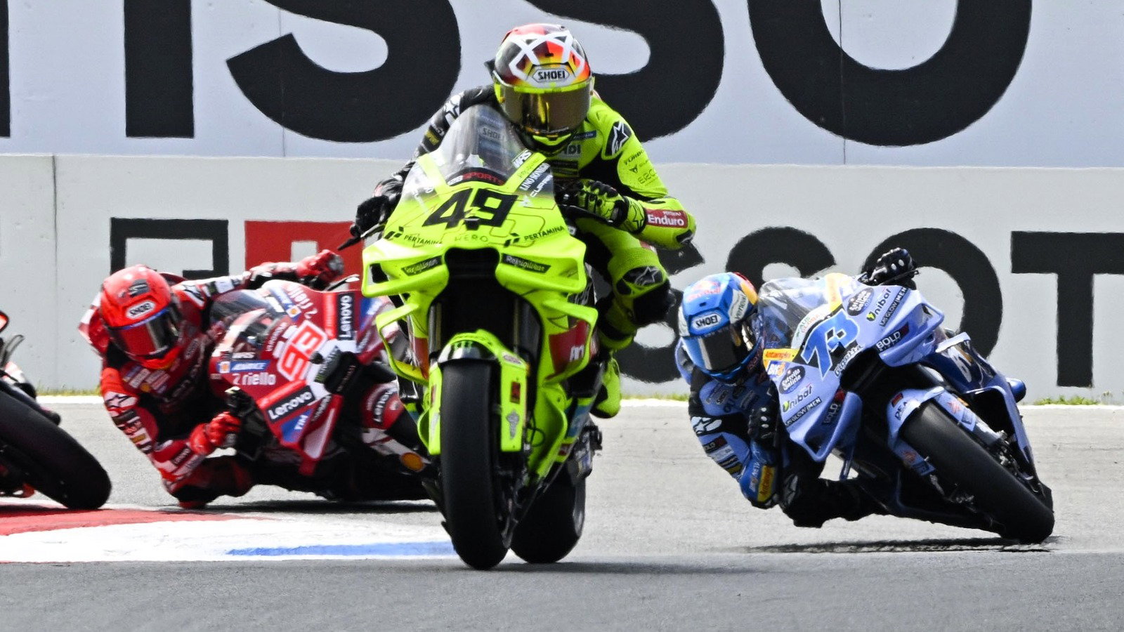 Fabio di Giannantonio, Alex Marquez, Marc Marquez, 2026 Assen MotoGP. 