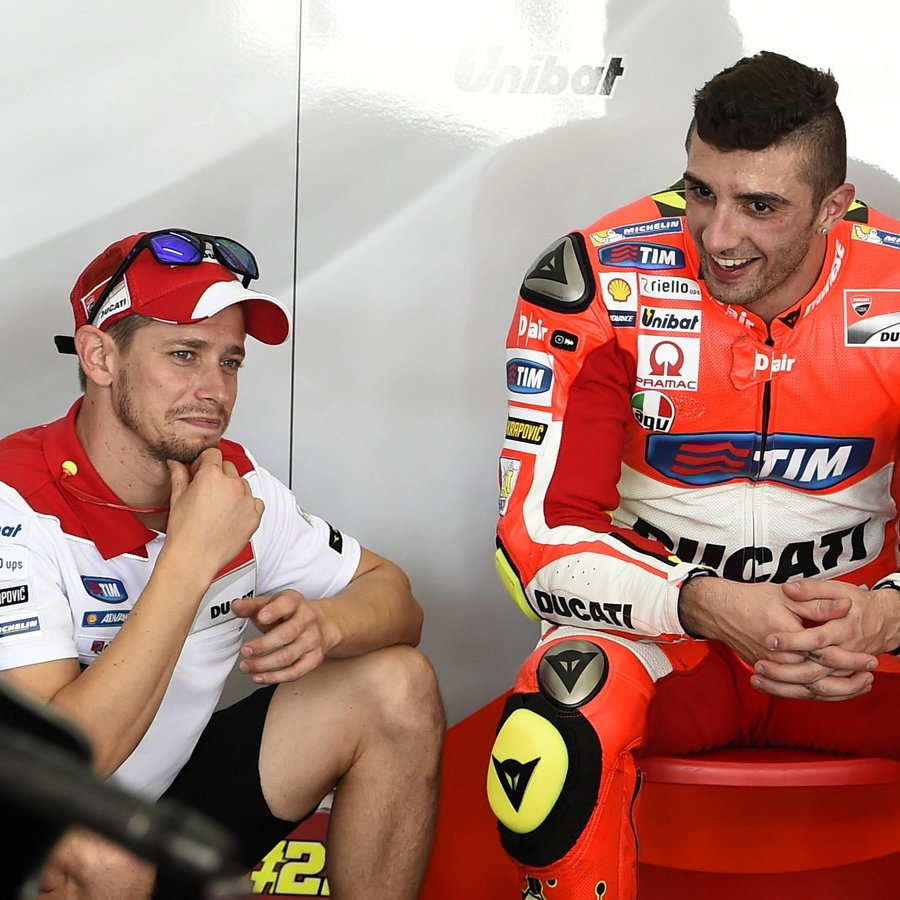 Stoner, Iannone, Sepang MotoGP test Feb 2016.