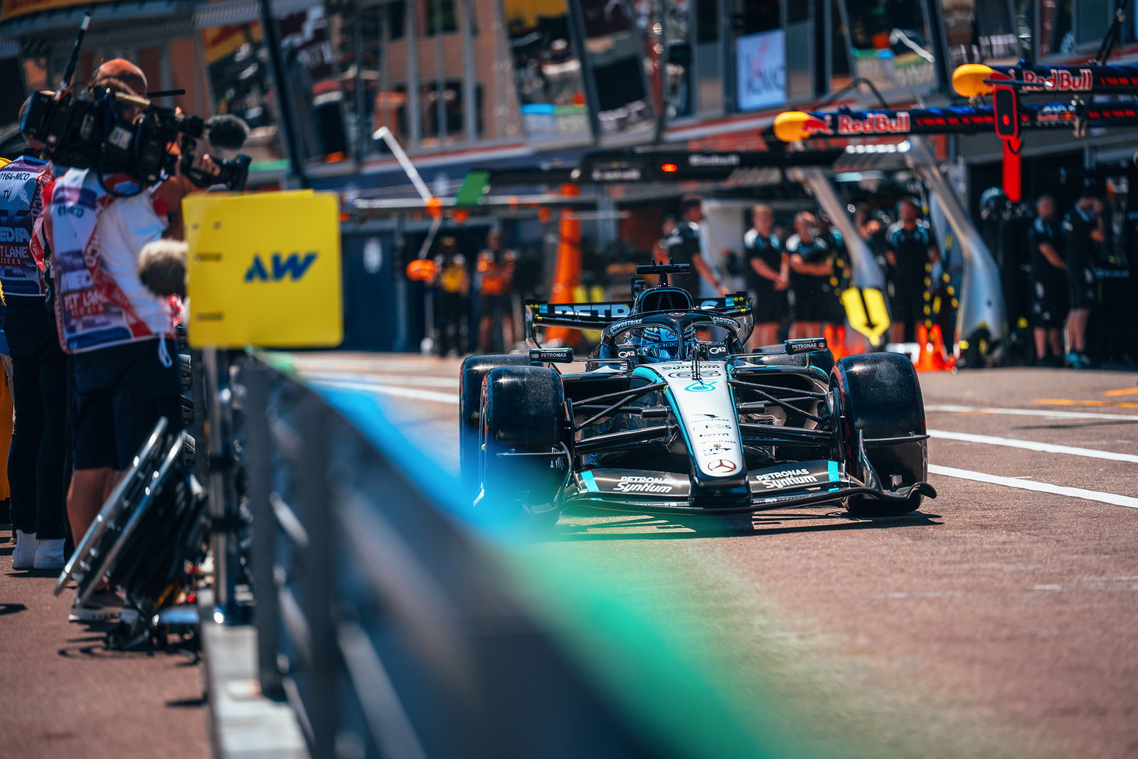 Russell was handed two penalties in Monaco