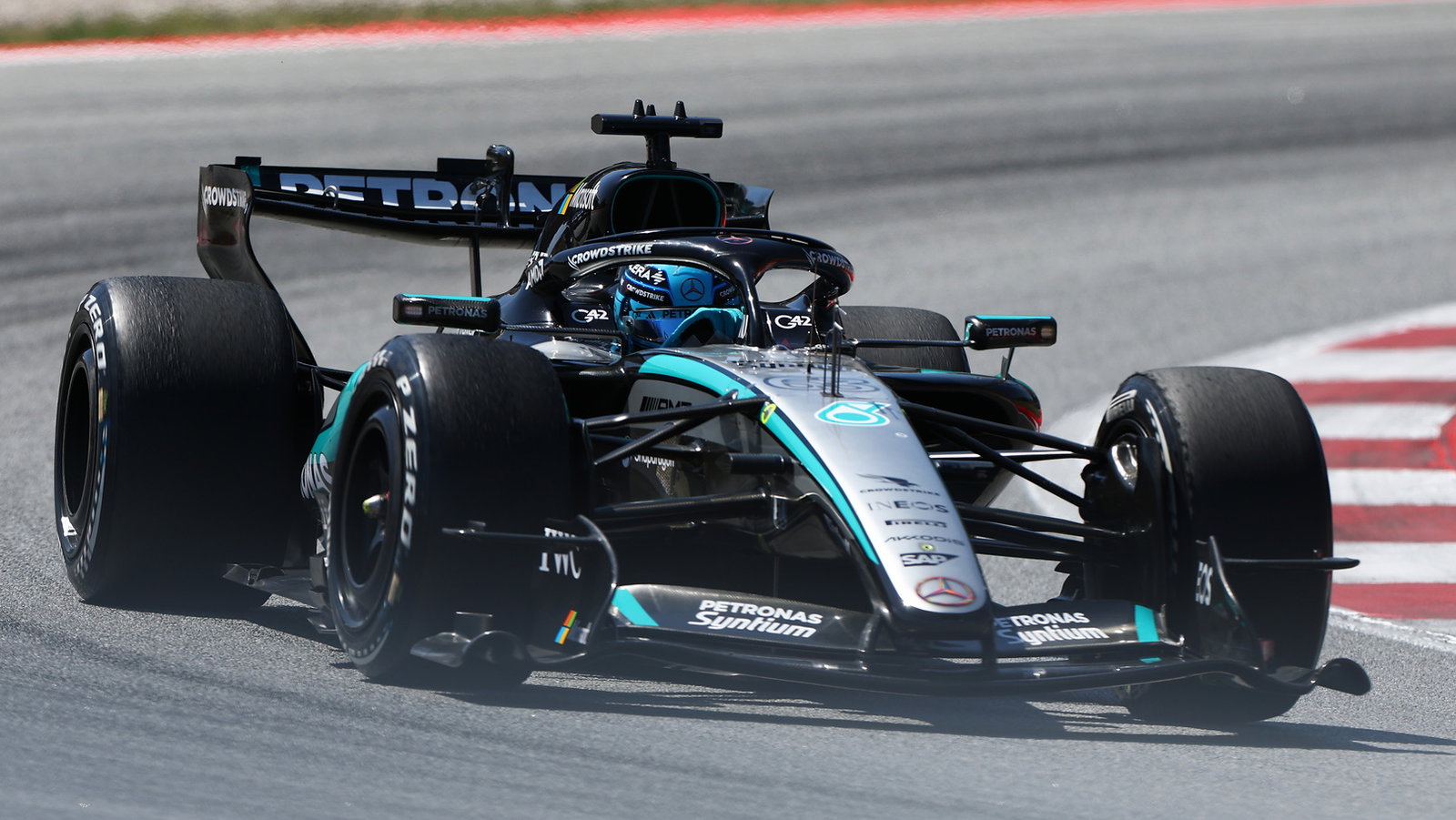 Russell struggled for pace in the final stint 
