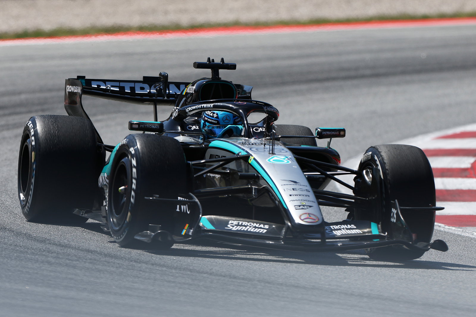 Russell struggled for pace in the final stint