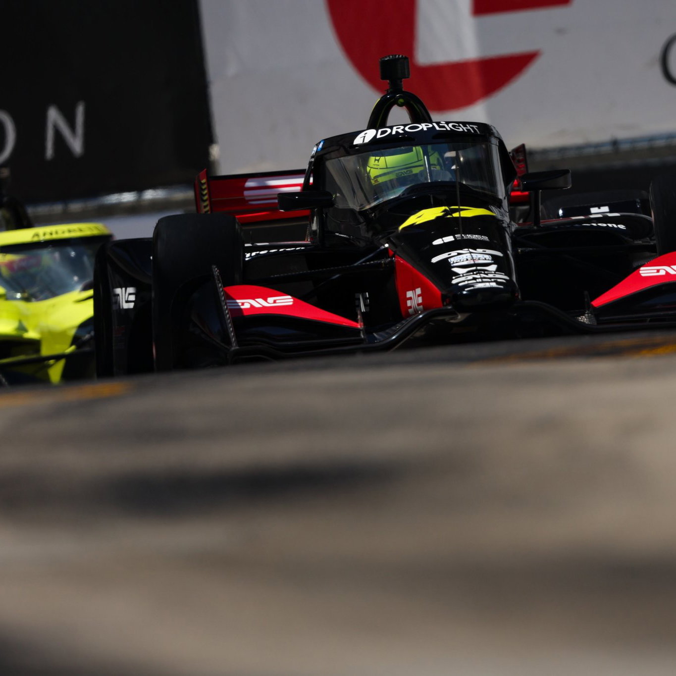 Schumacher was in contention for a first IndyCar podium 