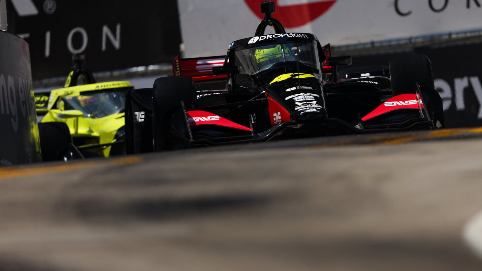 Schumacher was in contention for a first IndyCar podium 