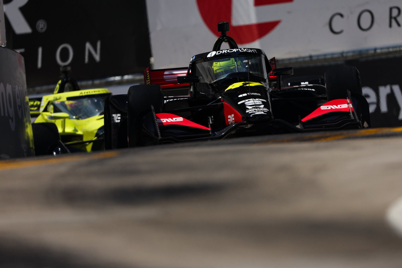 Schumacher was in contention for a first IndyCar podium