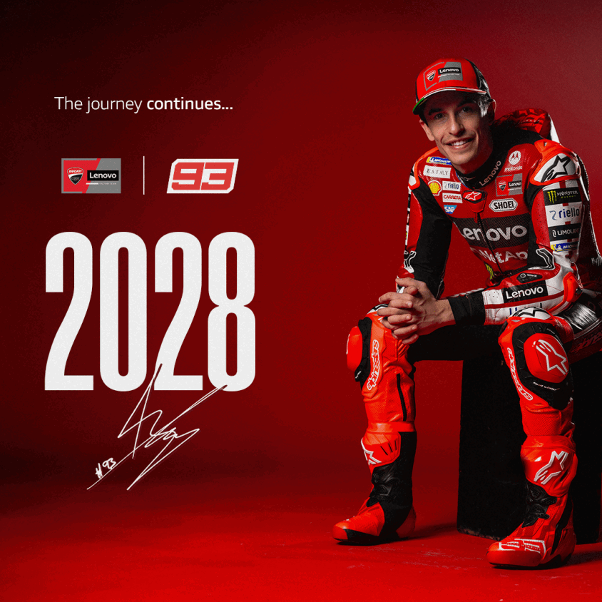 Marc Marquez re-signs with Ducati.