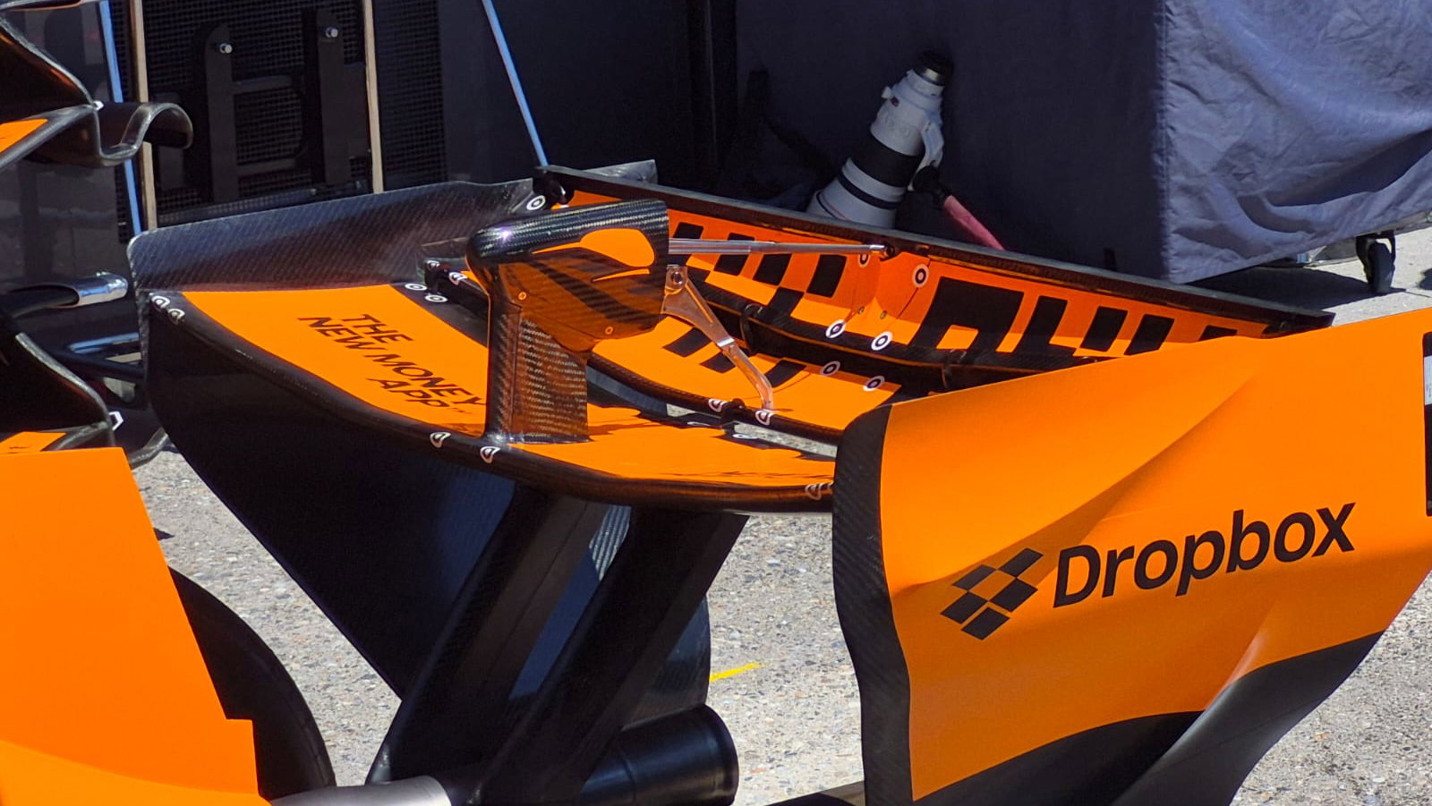 McLaren's 'experimental' rear wing (image: Adam Cooper)