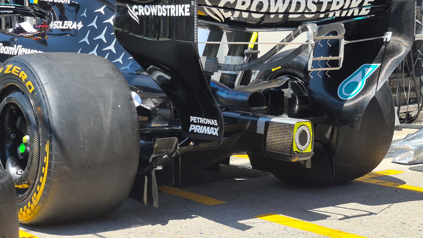 Rear-end of the Mercedes W17 (image: Adam Cooper) 