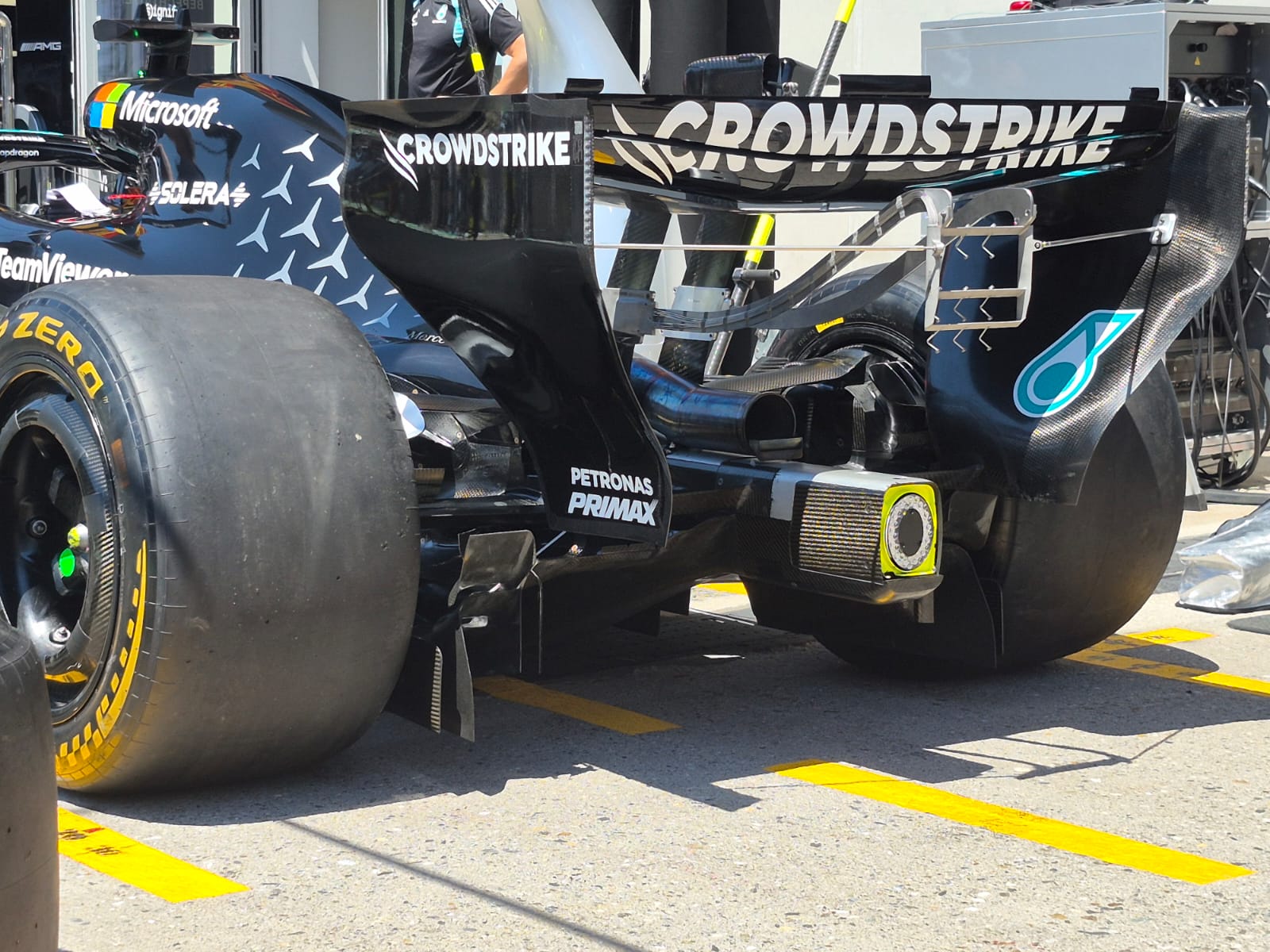 Rear-end of the Mercedes W17 (image: Adam Cooper) 