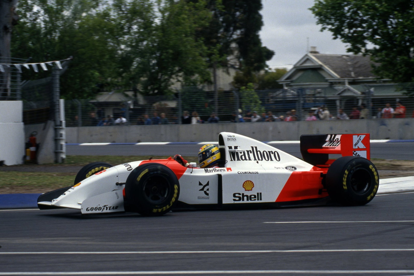 Senna en route to his final F1 victory in Australia