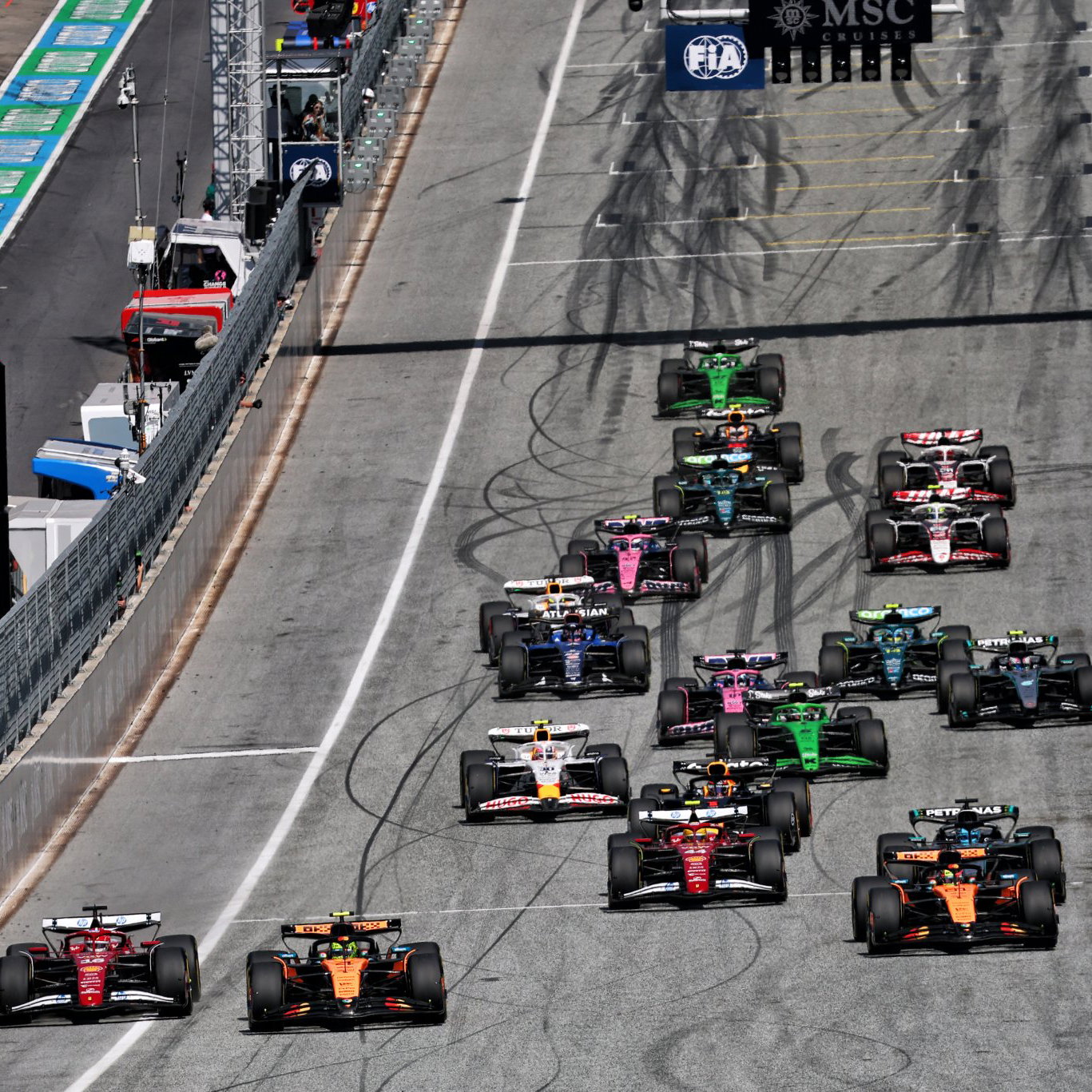 Start of the 2025 Austrian Grand Prix