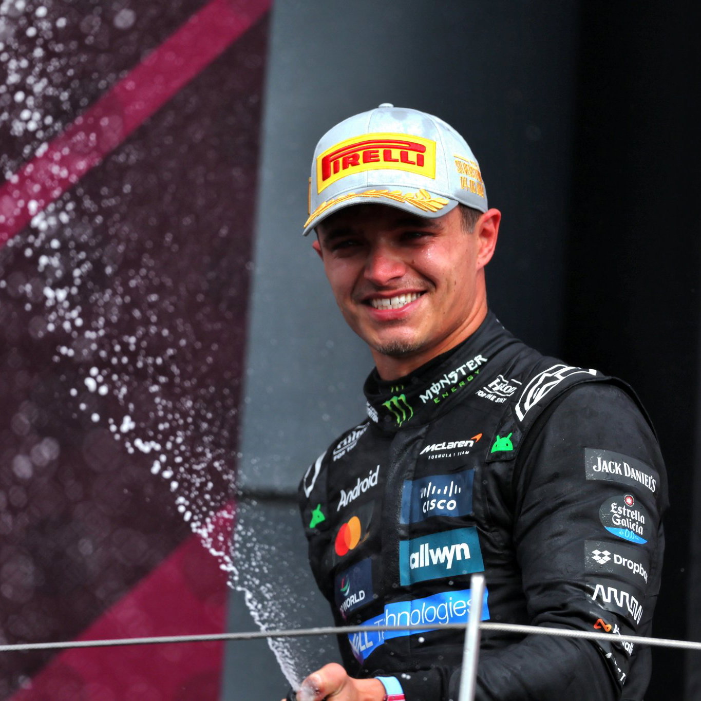 Norris celebrates his Silverstone win