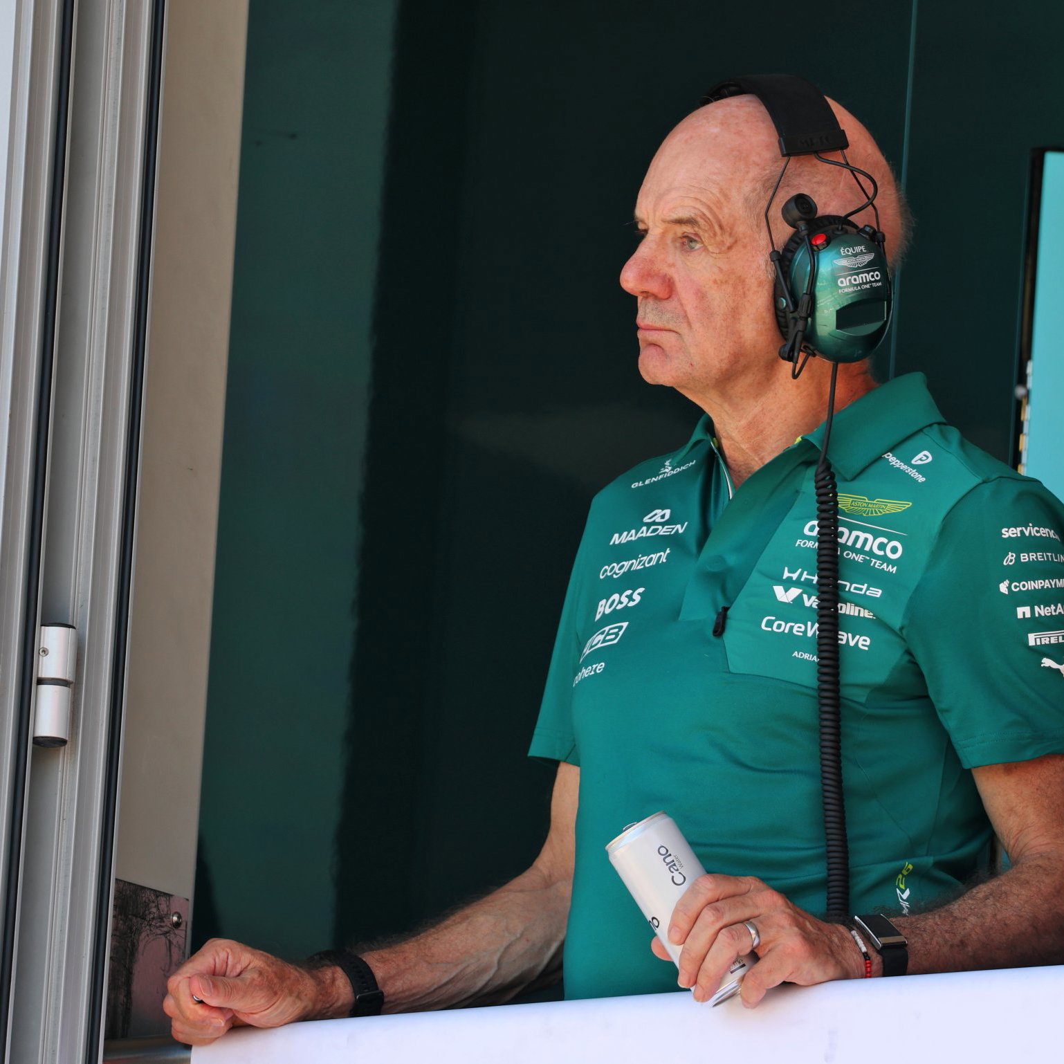 Newey looks on at Aston Martin