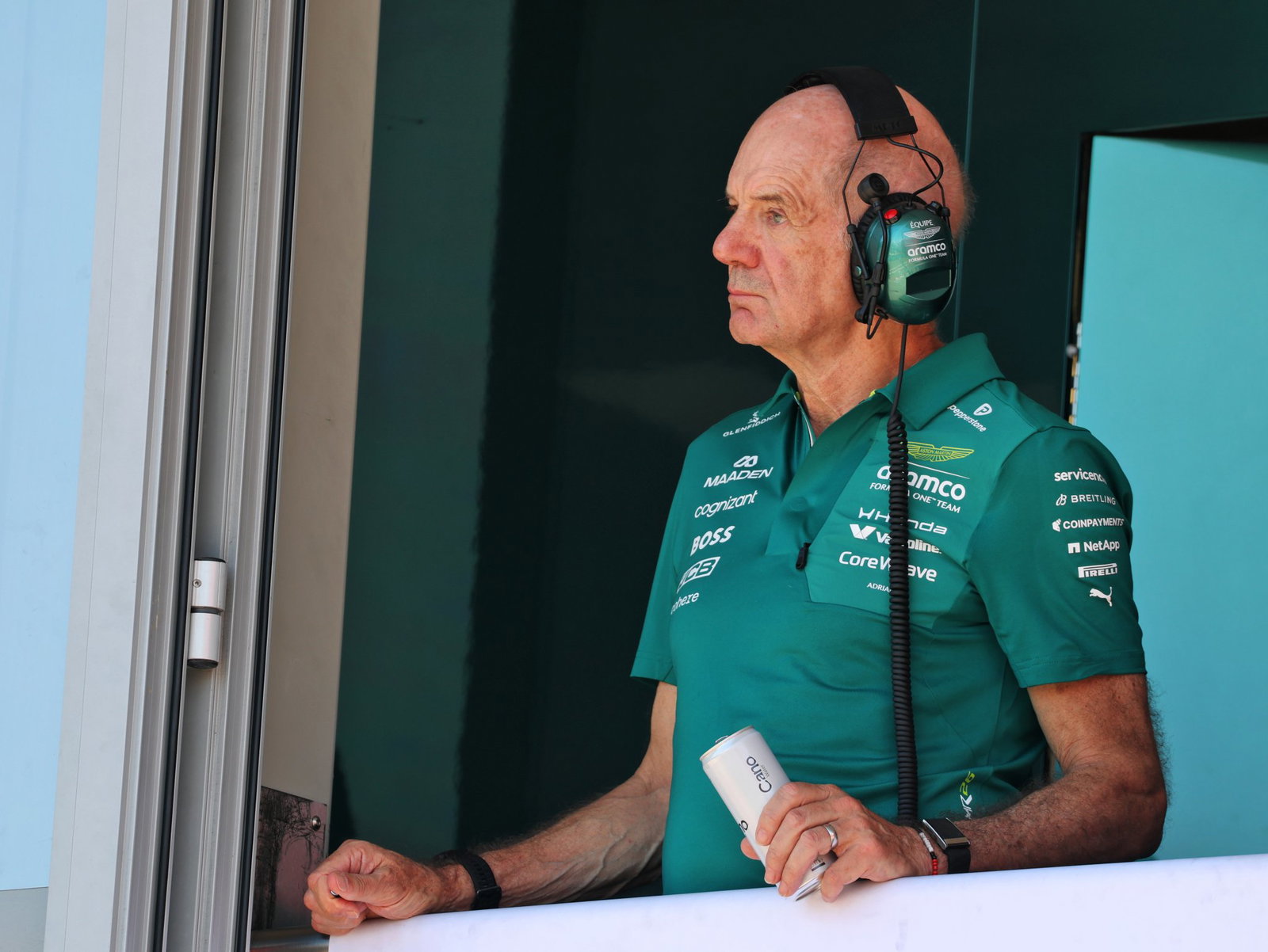 Newey looks on at Aston Martin