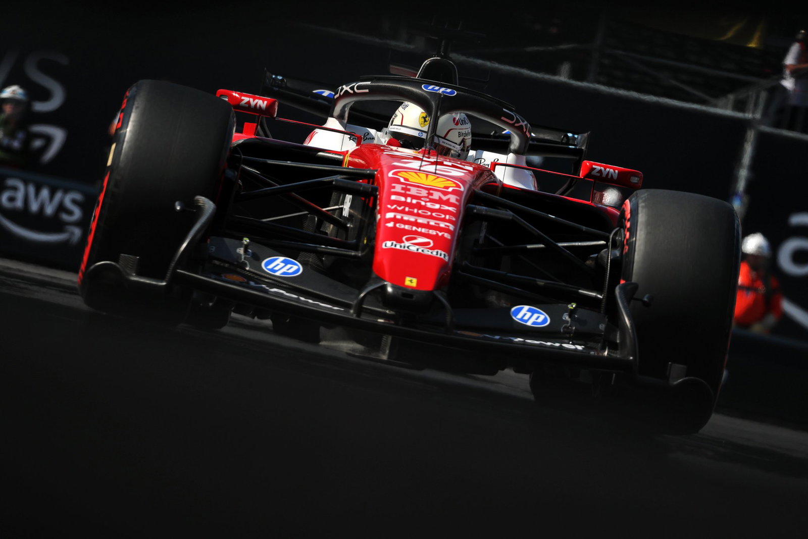 Leclerc hit the wall while chasing pole