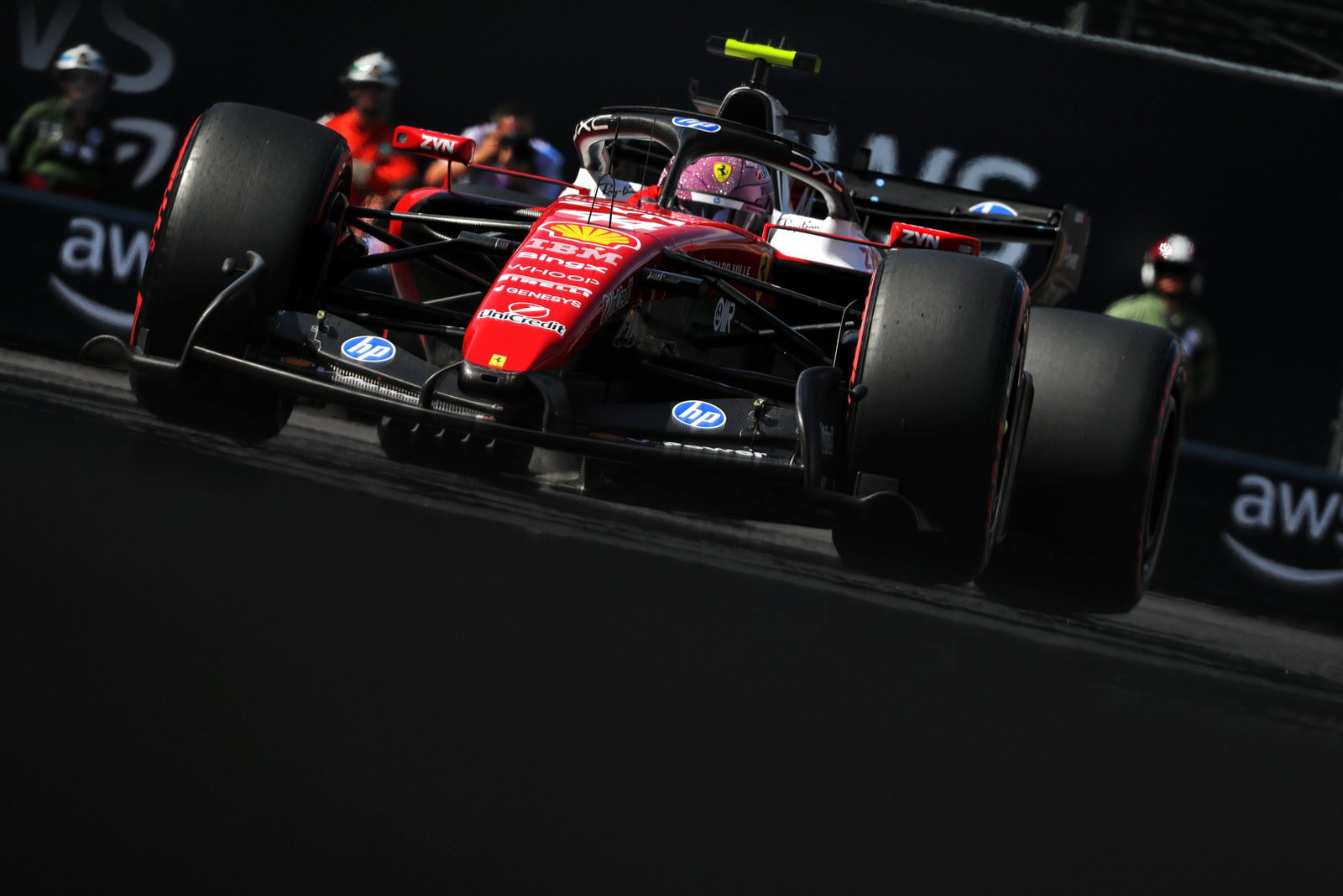 Hamilton qualified third on the grid