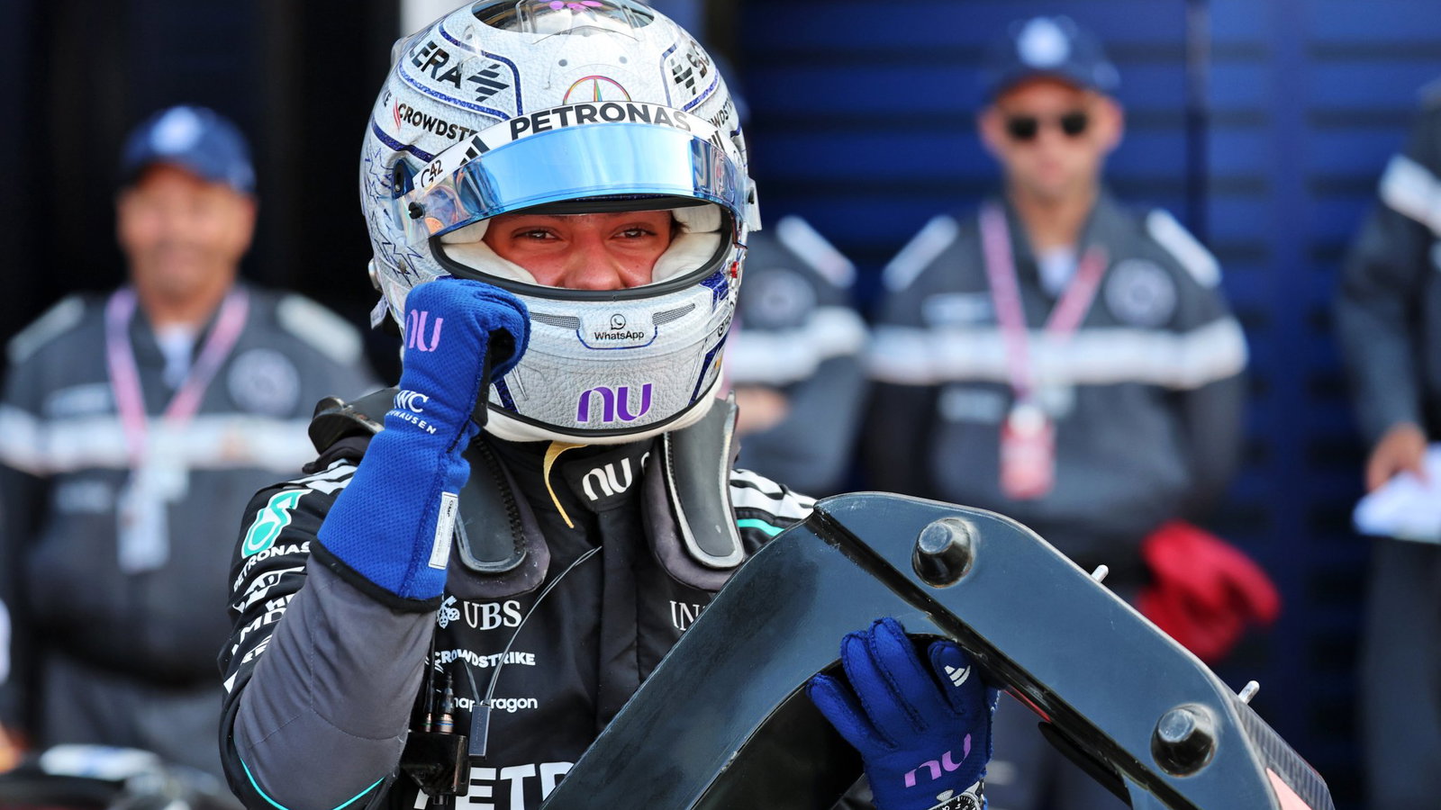 Antonelli celebrates his first Monaco pole 