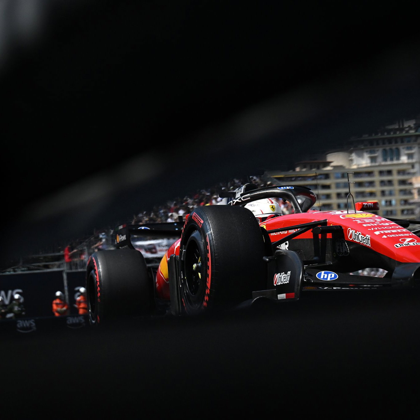 Leclerc crashed on his final lap of Q3