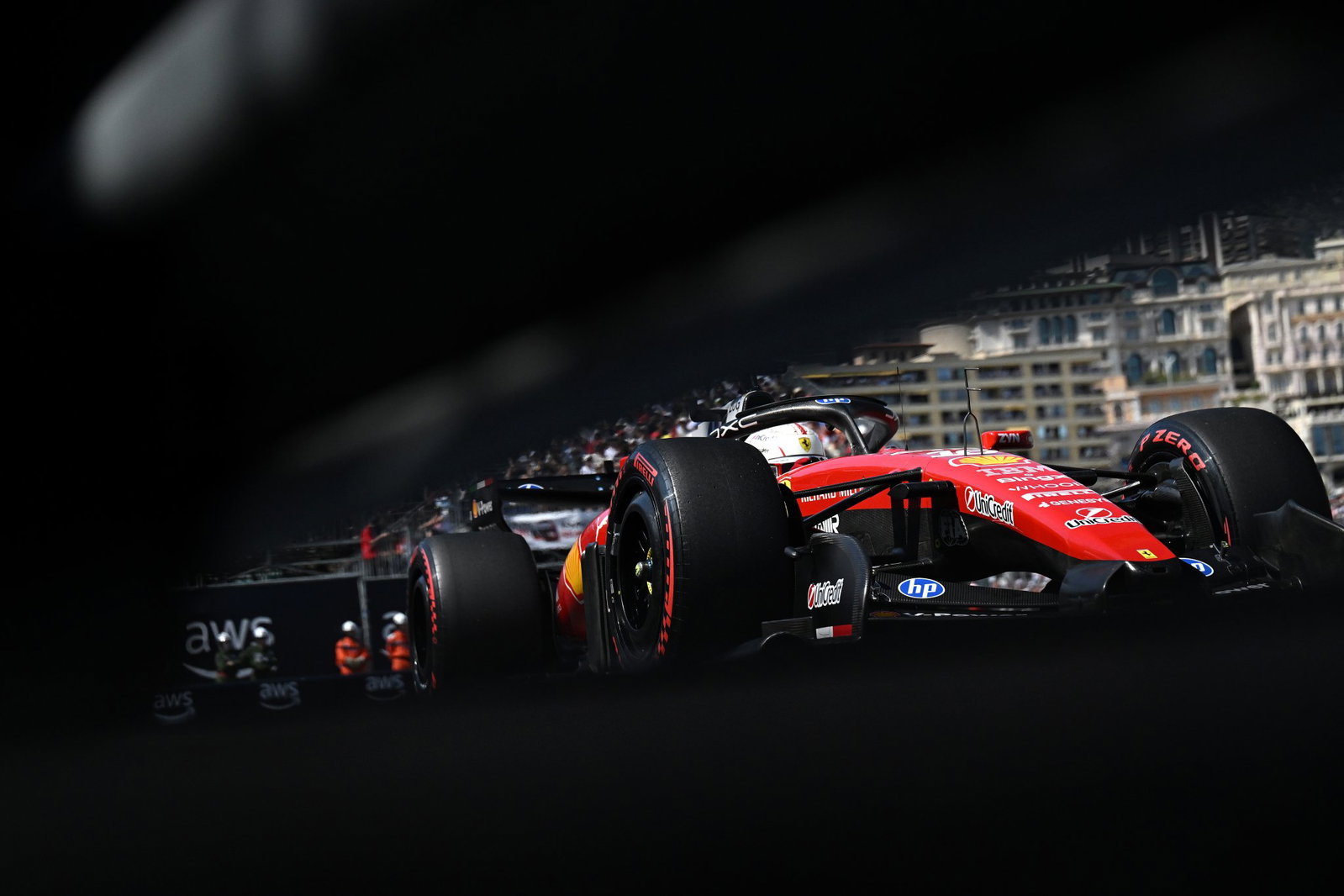 Leclerc crashed on his final lap of Q3