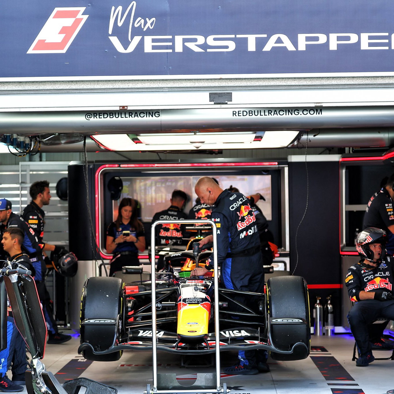 Verstappen's car was retired after lap one 