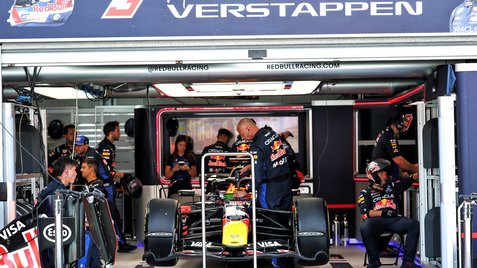 Verstappen's car was retired after lap one