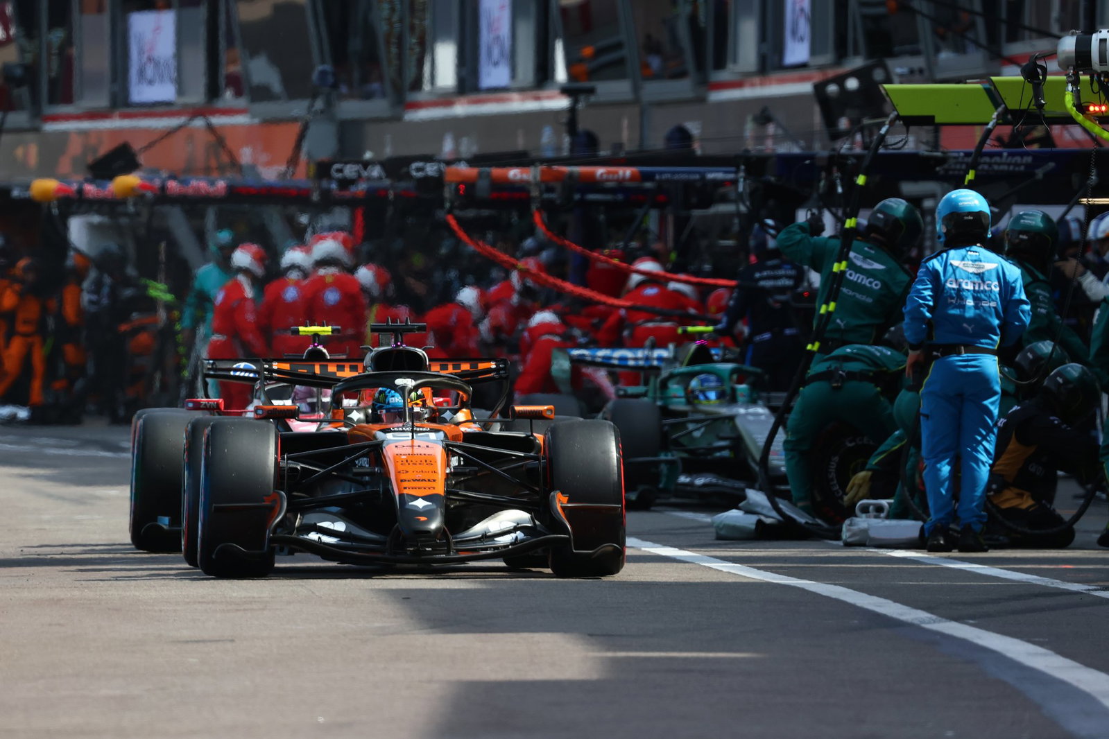 Five drivers were handed penalties for speeding in the pit lane 