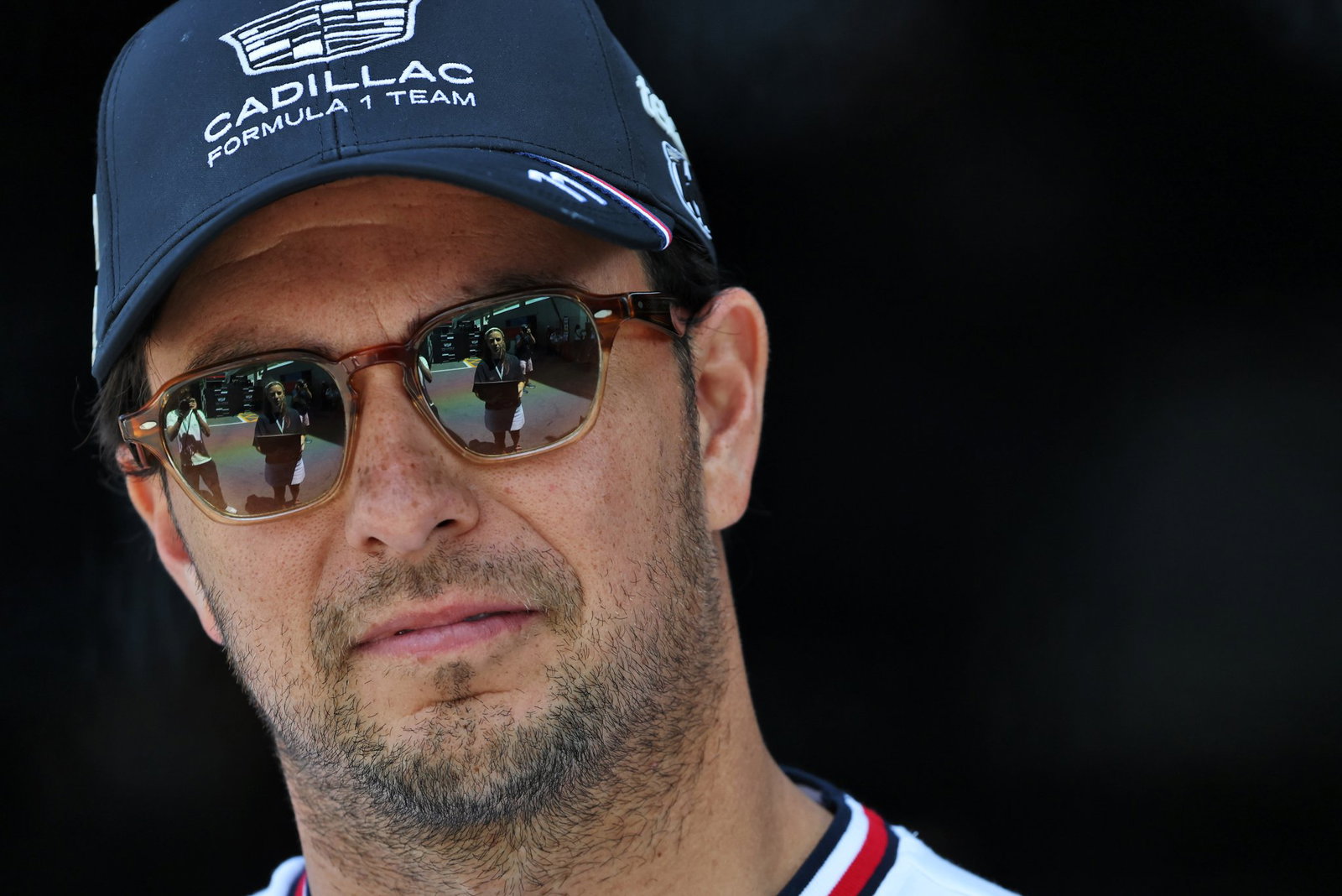 Perez in the Barcelona paddock