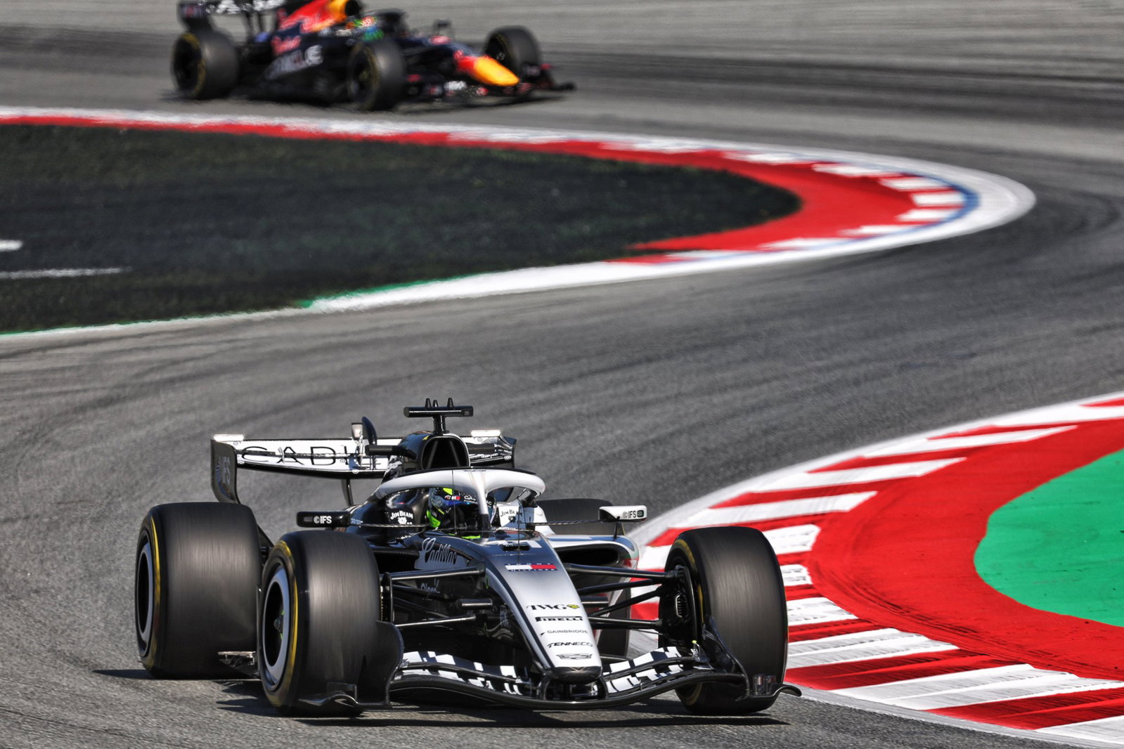 The near-miss between Perez and Hadjar happened in FP2