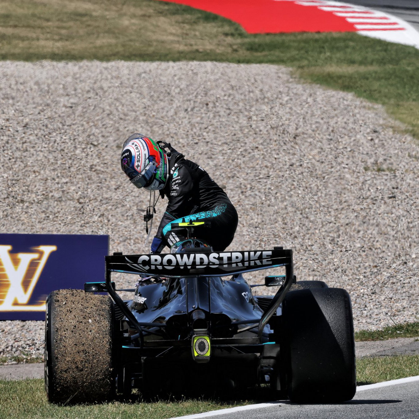 Antonelli broke down in the closing stages
