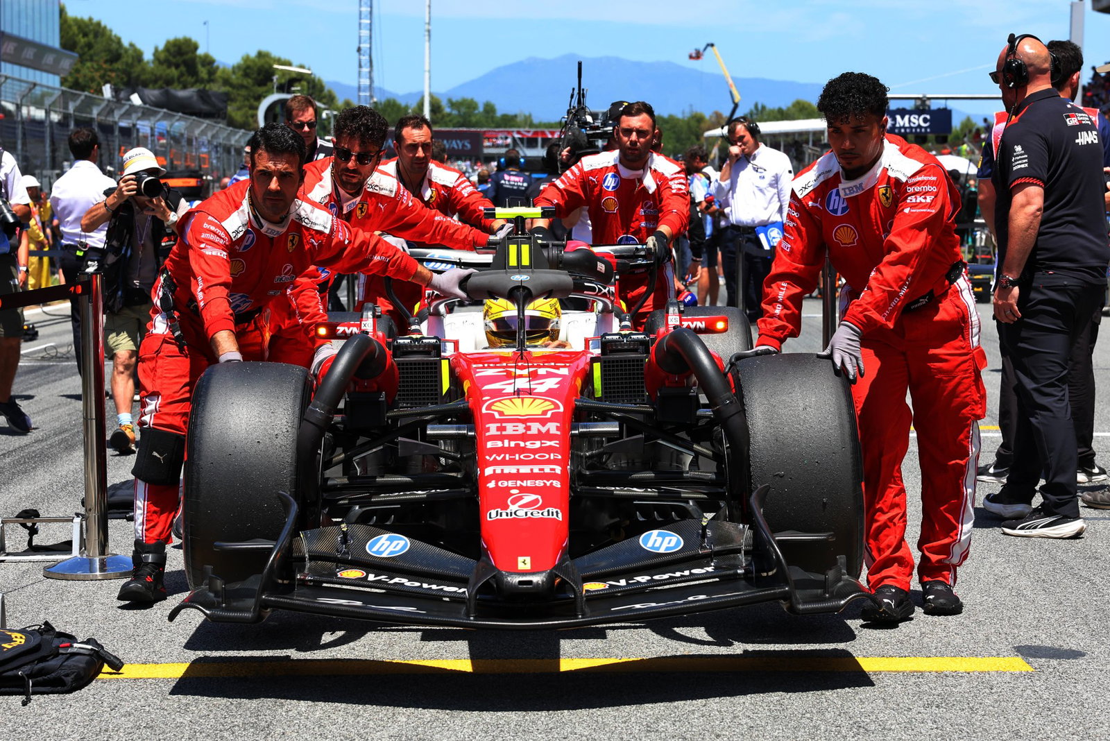 Hamilton scored a memorable first win for Ferrari