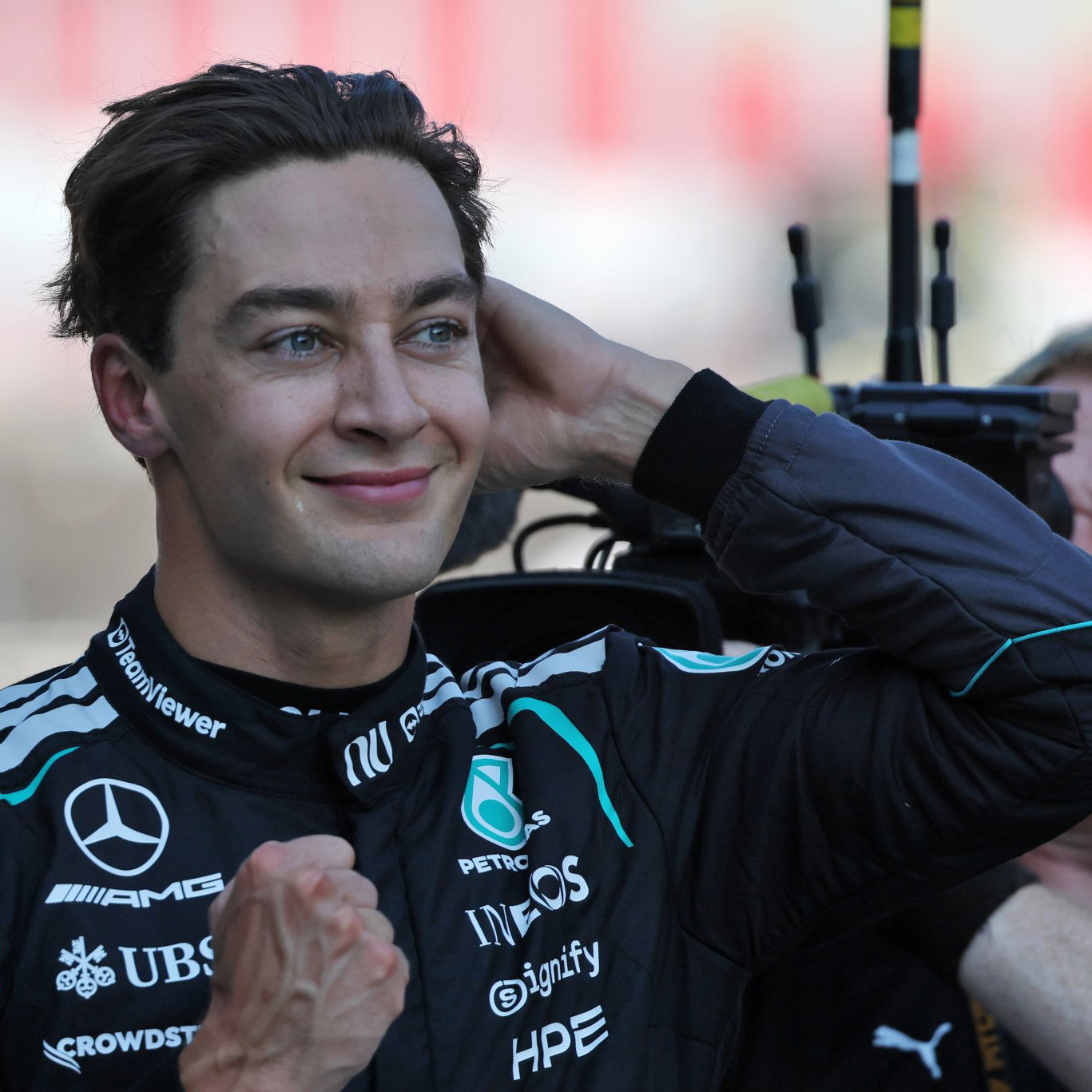 Russell celebrates in Austria
