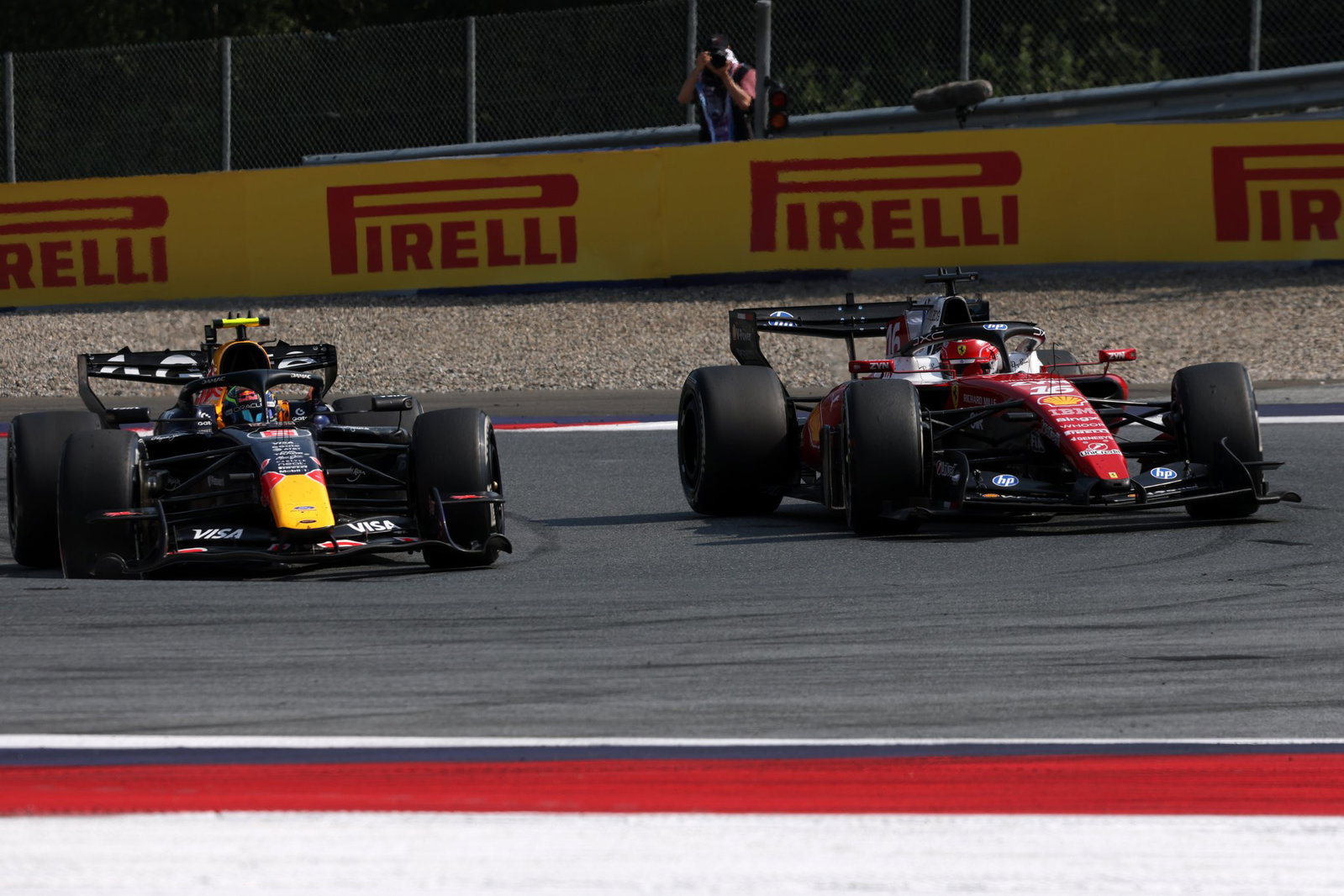 Leclerc battles Hadjar