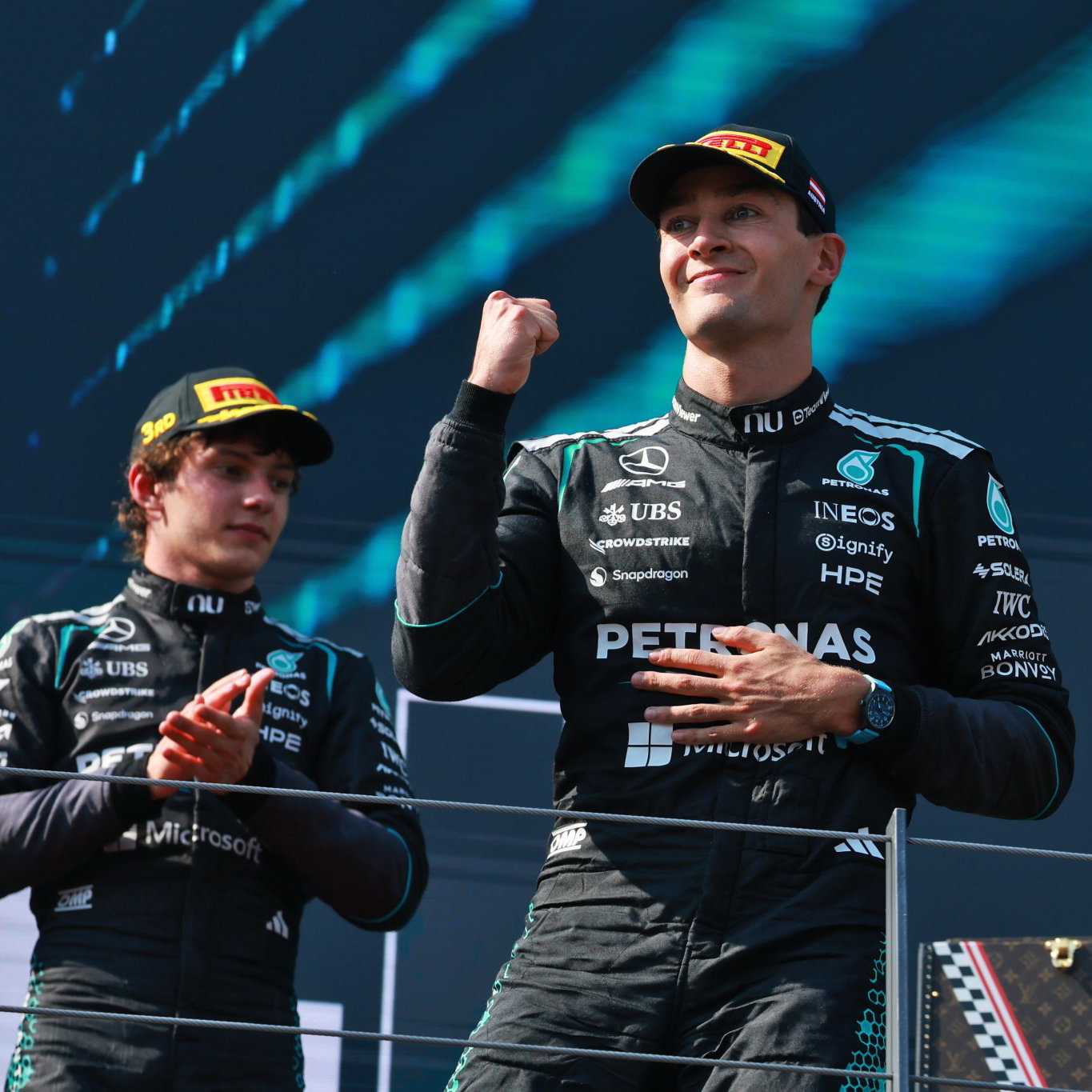 Russell claimed a statement win in Austria 